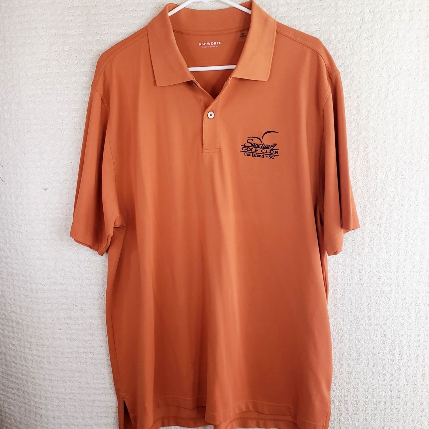 Vintage VINTAGE Ashworth Polo Shirt Mens XL Orange Sanctuary Golf Course Cat Island Size US XL / EU 56 / 4 - 2 Thumbnail