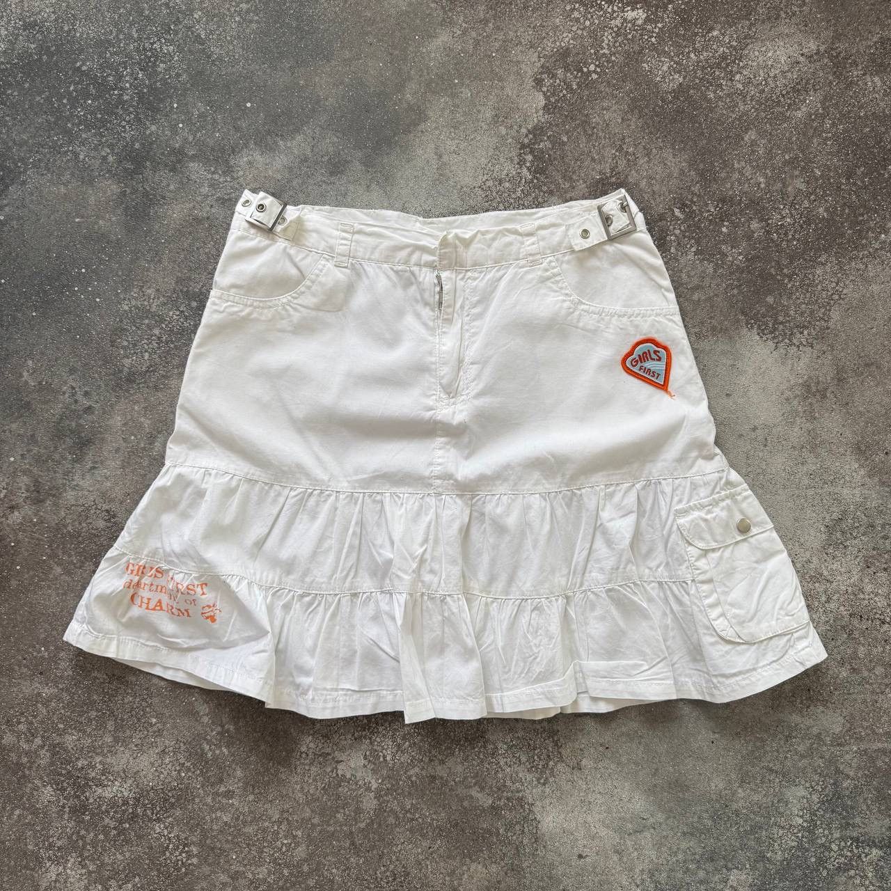 20471120 × Vintage Y2K Super Sexy Glamour Vintage White Skirt Size 26" / US 2 / IT 38 - 1 Thumbnail