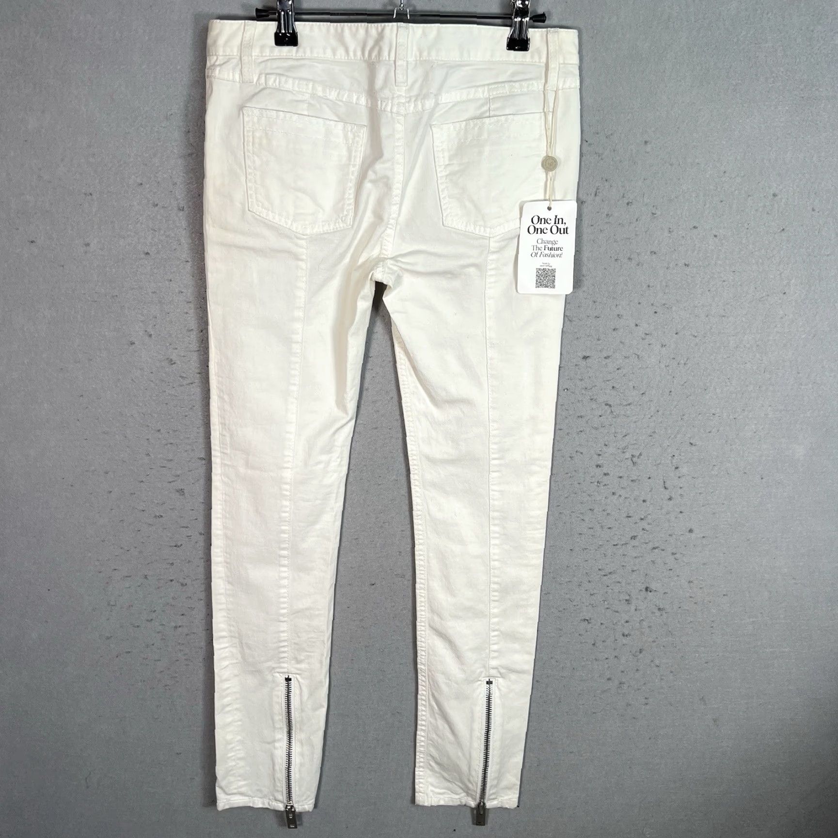 Maison Margiela NWT! Maison Margiela Pants Womens 30 x 29 (Measured) White Ankle Zip Skinny Size 30" / US 8 / IT 44 - 2 Thumbnail
