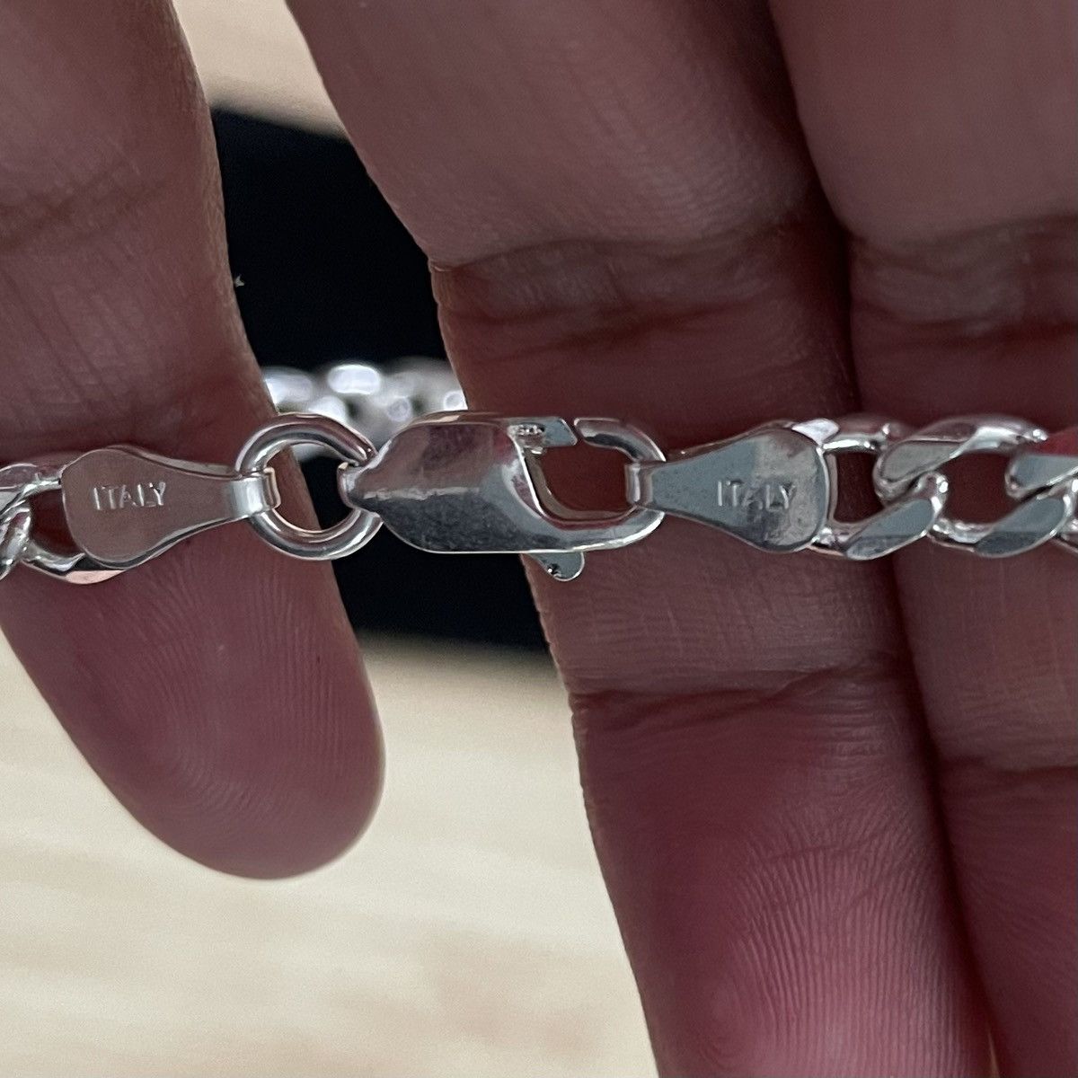 Other 925 Italian Silver Cuban Bracelet Size ONE SIZE - 3 Thumbnail