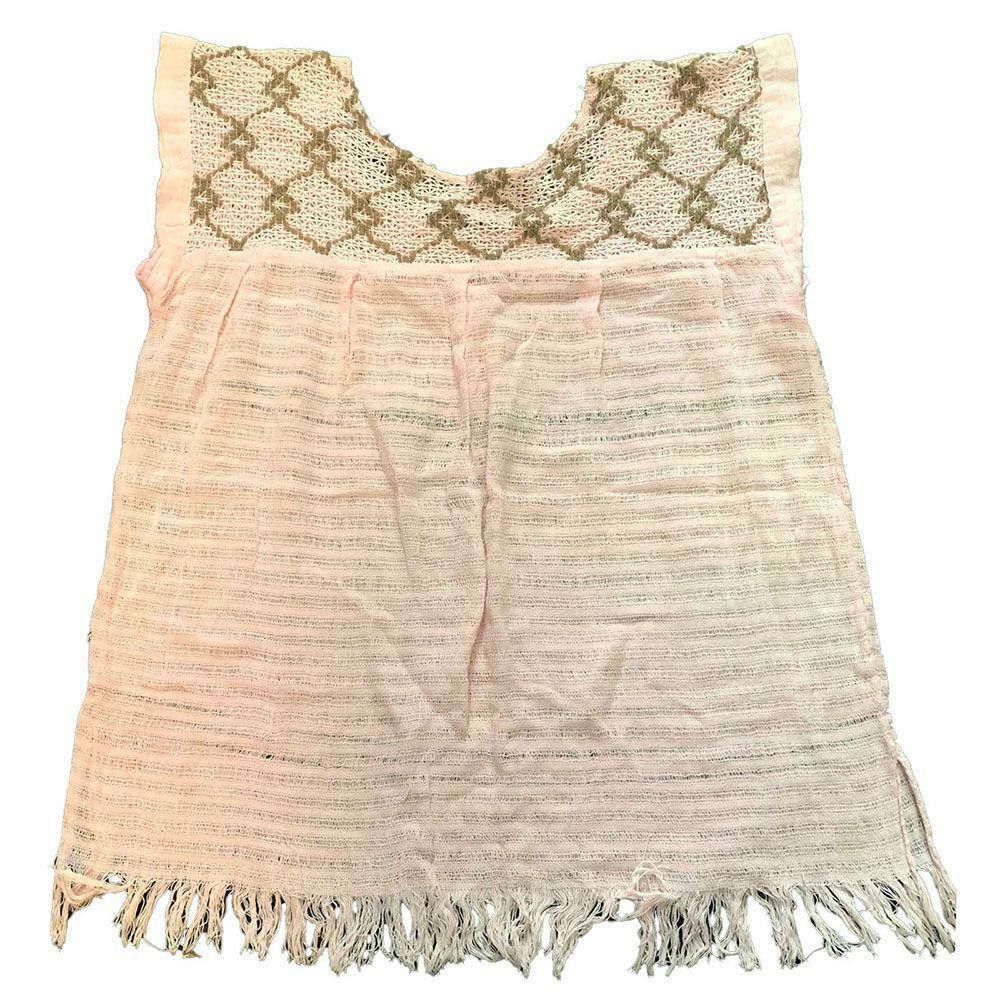 Designer Used Pink Hand Made Loom Bluse L Size L / US 10 / IT 46 - 2 Thumbnail