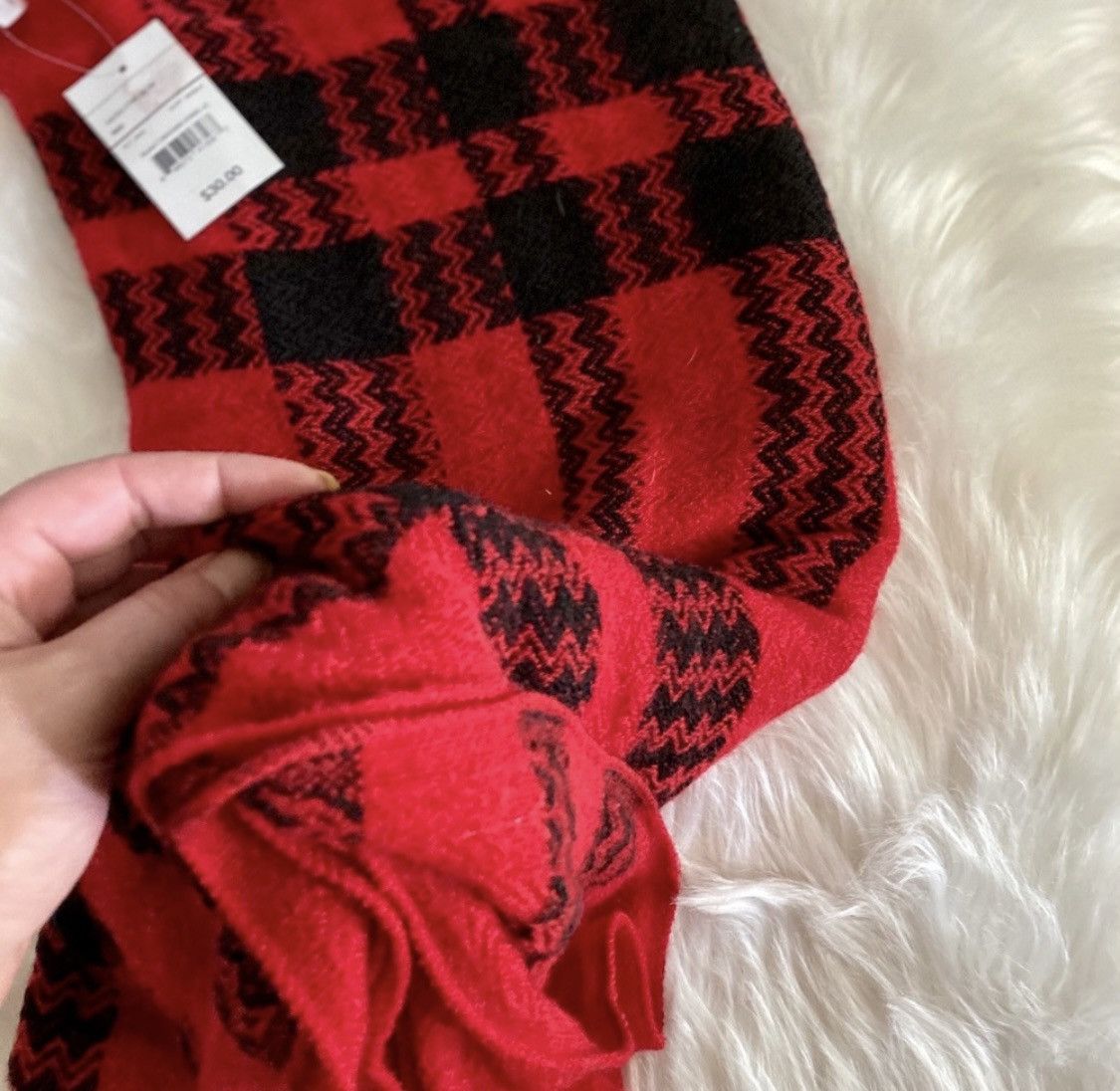 Other SUPER WARM & COZY RED & BLK PRINT SCARF Size ONE SIZE - 4 Thumbnail