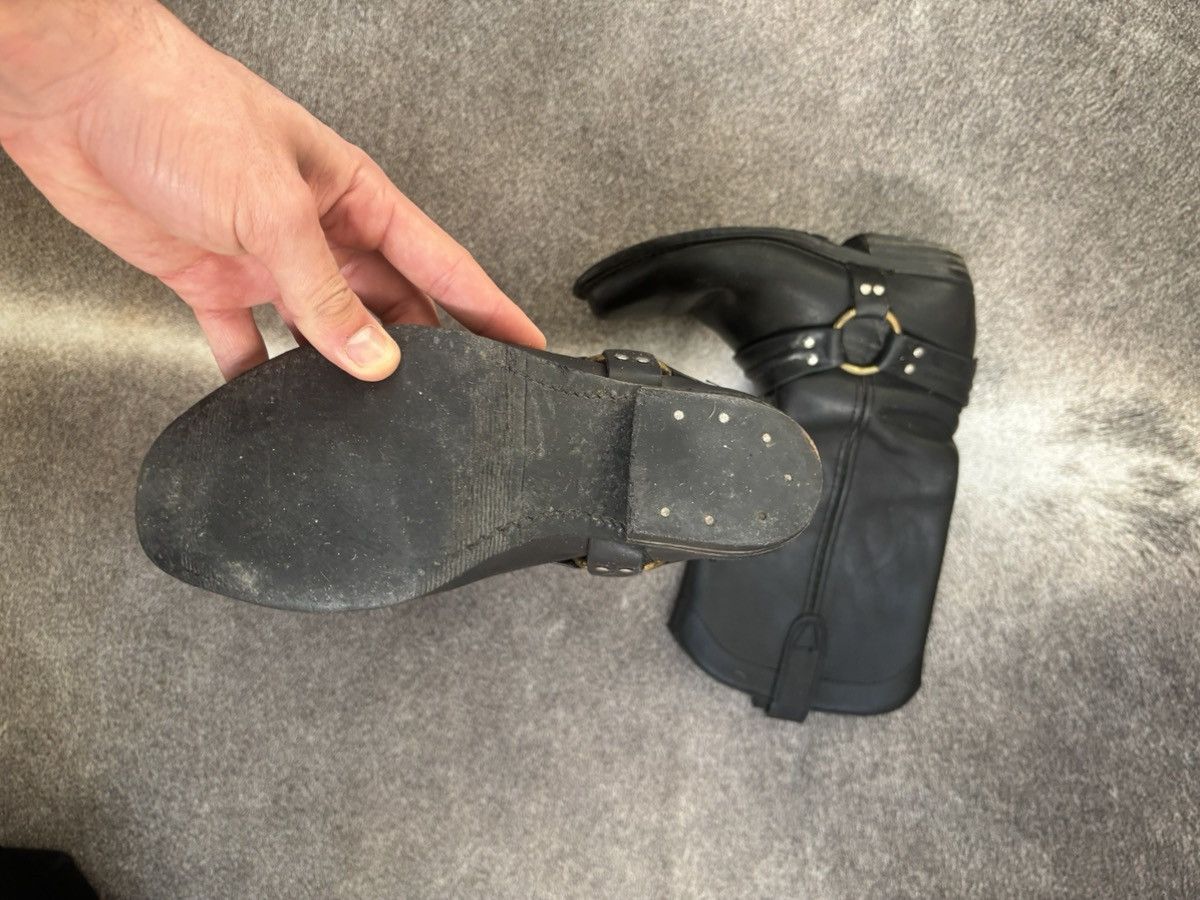 Vintage Double H Boots Vintage Black Leather Harness Biker Boots Size US 6 / IT 36 - 4 Thumbnail
