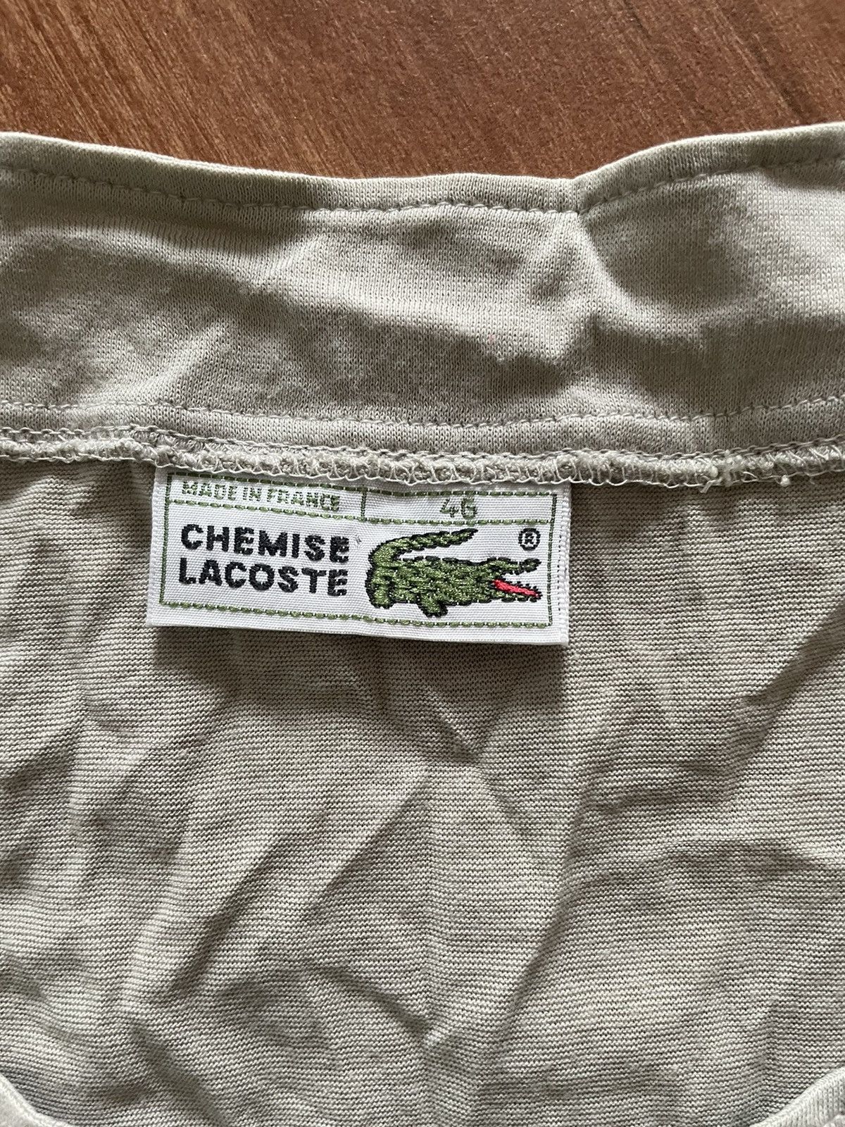 Lacoste Vintage Chemise Lacoste Cotton Shirt Size ONE SIZE - 4 Thumbnail