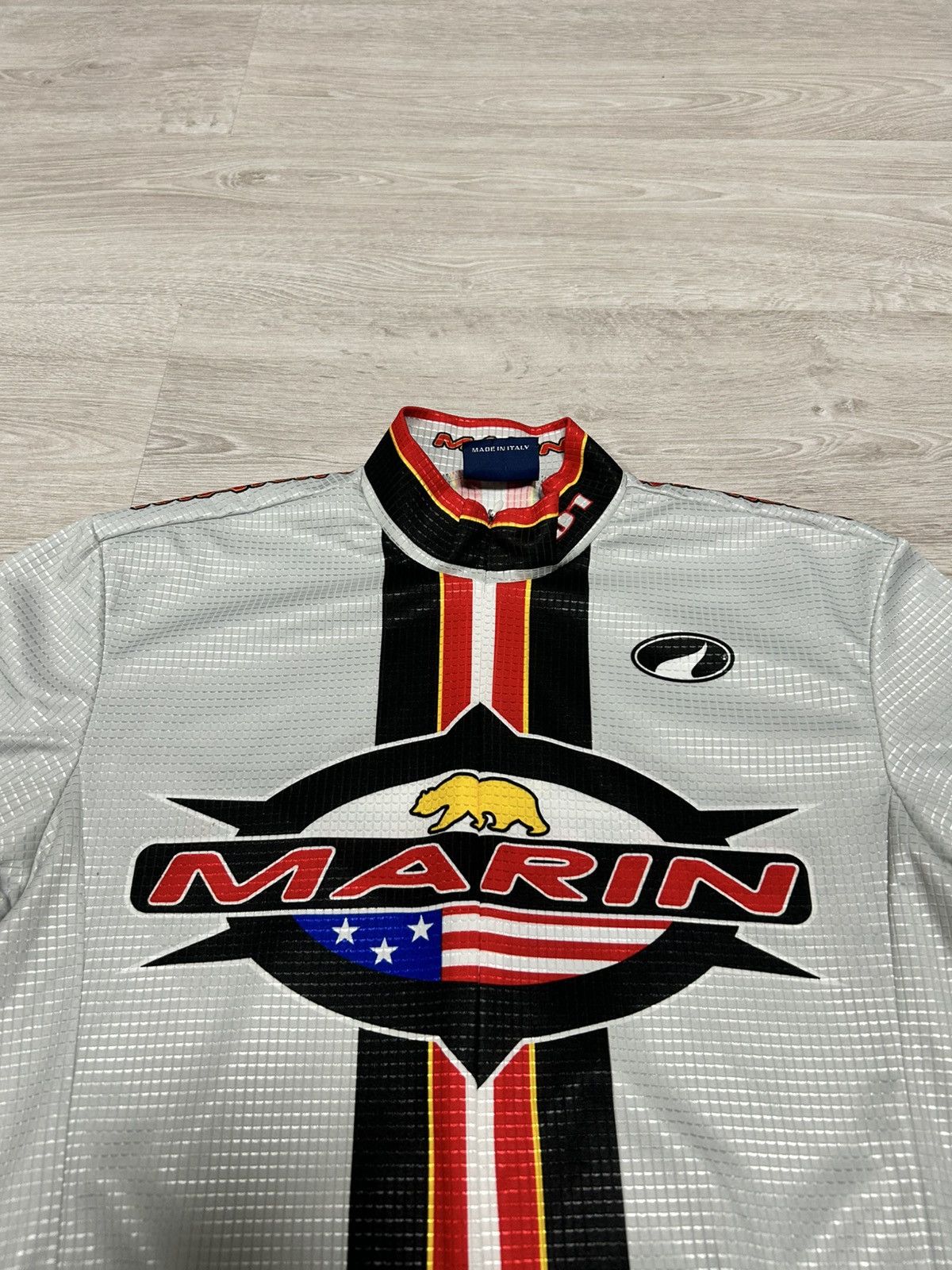Other 90s MARIN Bikes Cycling Jersey Grey Made In Italy Vintage Size US M / EU 48-50 / 2 - 2 Thumbnail