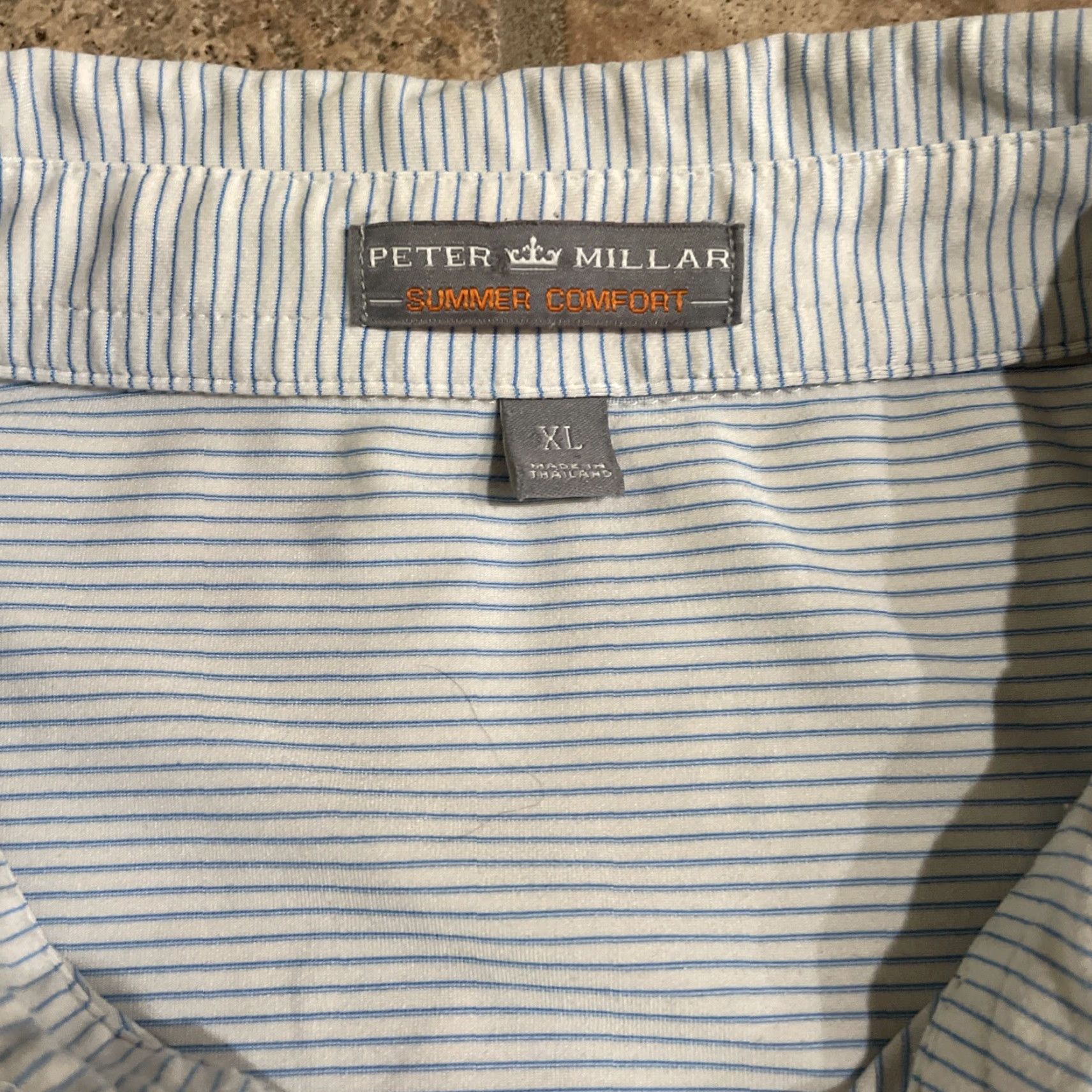 Peter Millar Peter Millar Polo Shirt Striped Blue XL Mens Size XL Size US XL / EU 56 / 4 - 3 Thumbnail