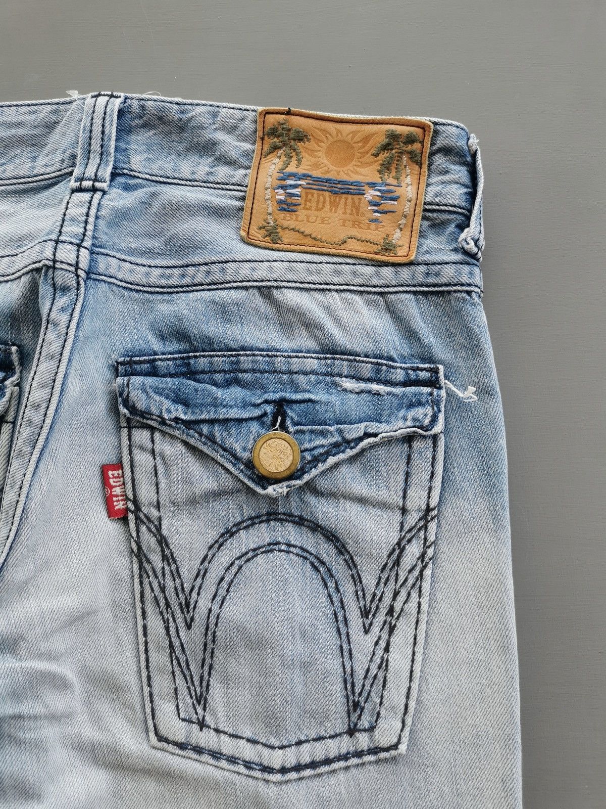Edwin Bootcut Edwin BT5012 Blue Trip Denim Jeans Size US 33 - 10 Thumbnail
