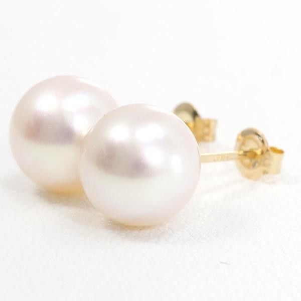 Other Other K18 Yellow Gold Pearl Earrings, 1.7g Metal Earrings in Great Condition Size ONE SIZE - 1 Thumbnail