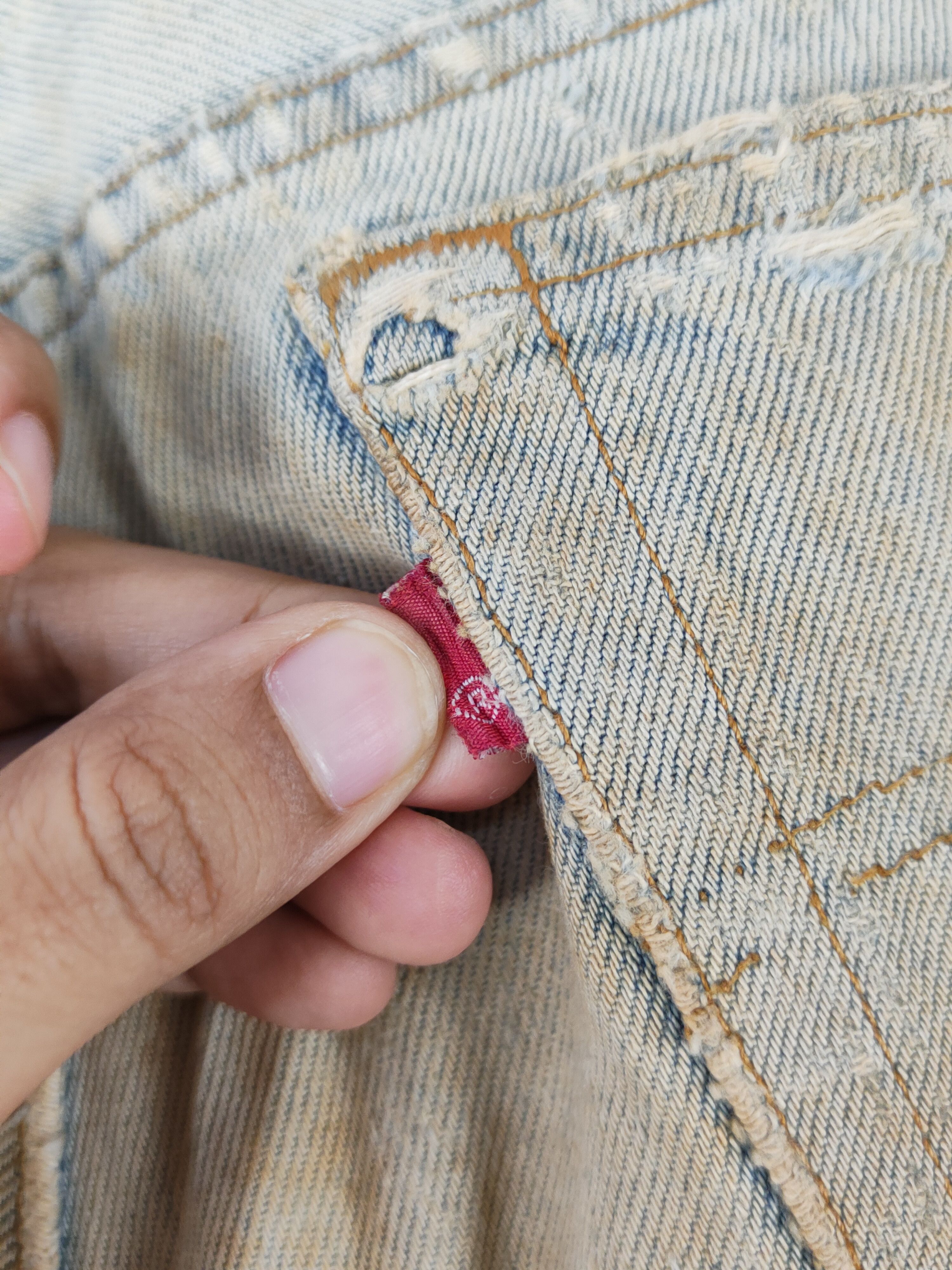 Levi's Levi's Light Blue Distressed Ripped denim Jeans #W1588 Size US 34 / EU 50 - 11 Thumbnail