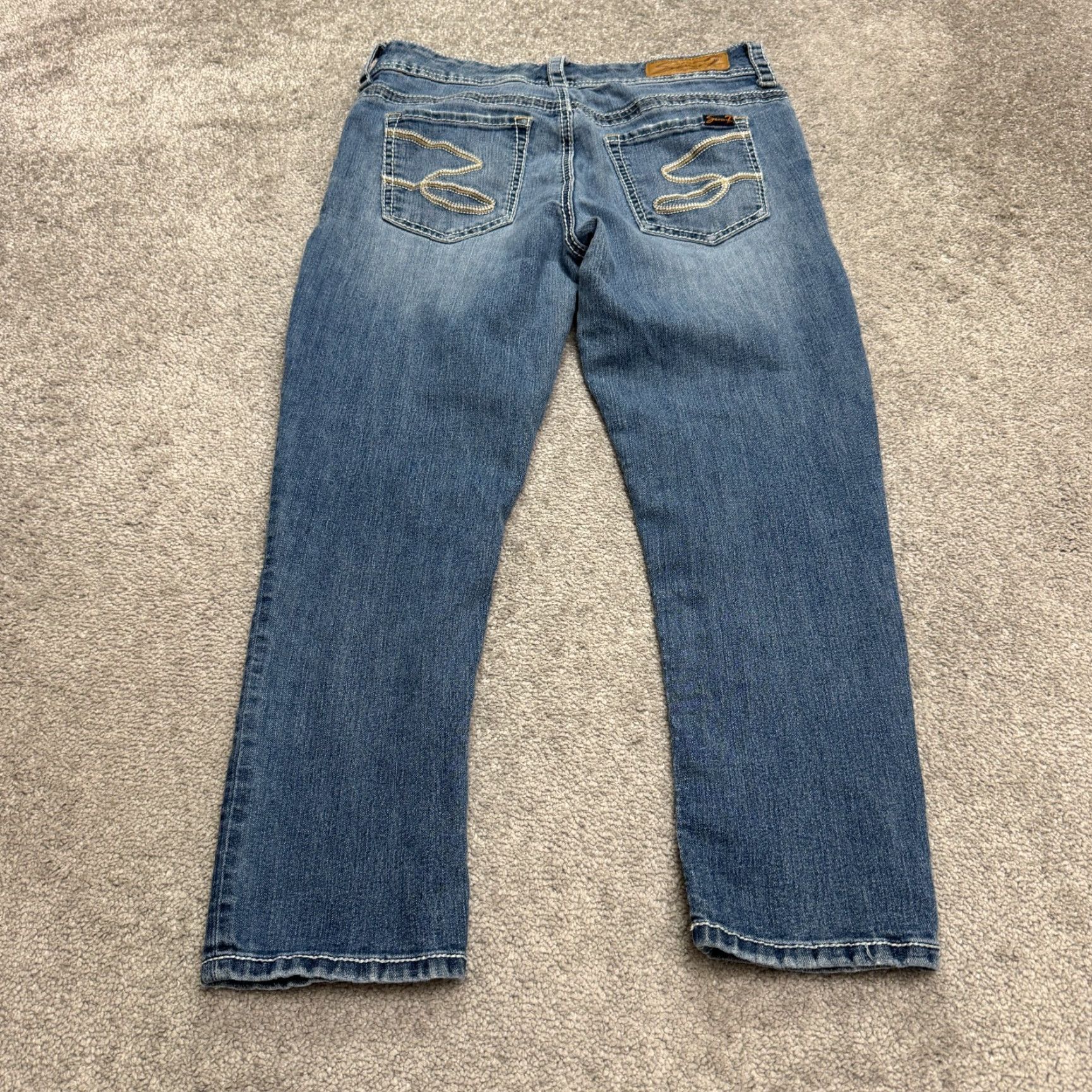 Vintage VINTAGE Seven7 Women's Jeans Cropped Denim Ankle Medium Wash 8 Blue Casual Streetwear Size 30" / US 8 / IT 44 - 2 Thumbnail