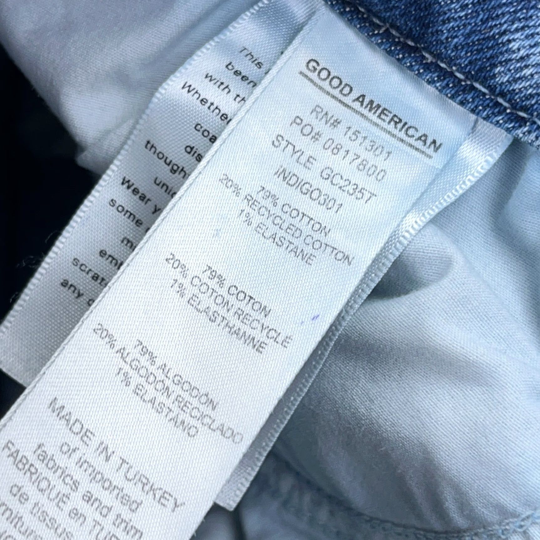 Good American Good American Jeans Women 8 Skinny Fit 29x26 Denim Blue Medium Wash Distressed Pockets Stretch Regular Classic Modern Pants Size 30" / US 8 / IT 44 - 4 Thumbnail