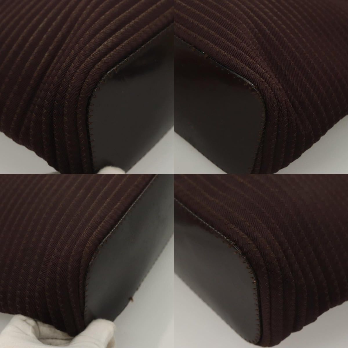 Gucci GUCCI Bamboo Handbag Nylon Brown Silver 000 1998 000 1998 Size ONE SIZE - 10 Thumbnail