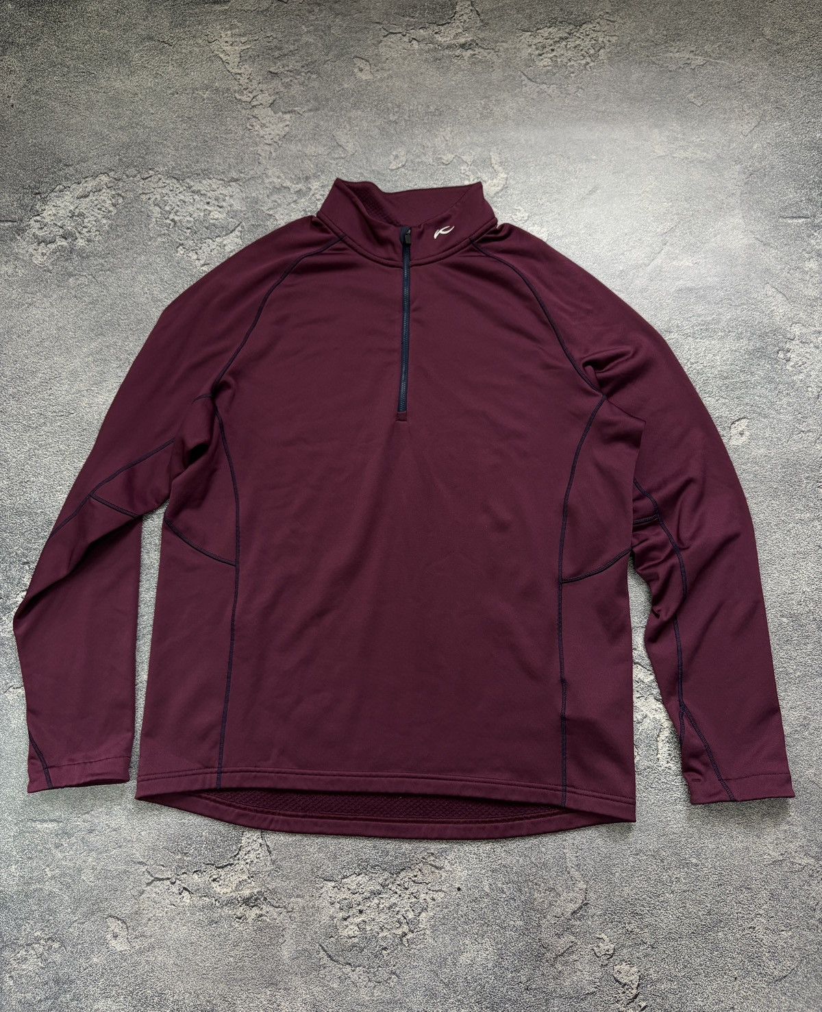 KJUS KJUS Burgundy Diamond Fleece Half-Zip Pullover Size 54 XL Size US XL / EU 56 / 4 - 1 Thumbnail