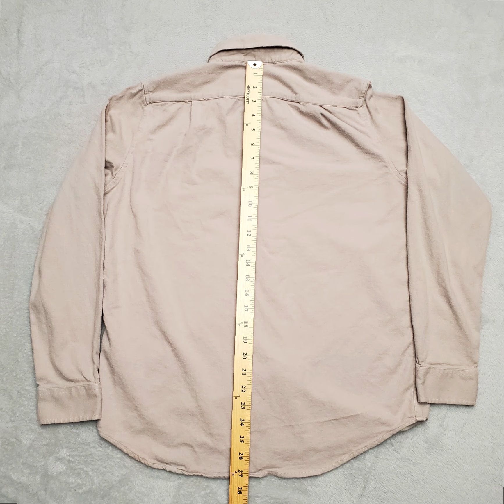 Vintage Freefly Flannel Shirt Men M Taupe Brushed Twill Bamboo Stretch Casual Button-Up Solid Long Sleeve Regular Cotton Spandex Viscose Size US M / EU 48-50 / 2 - 6 Thumbnail