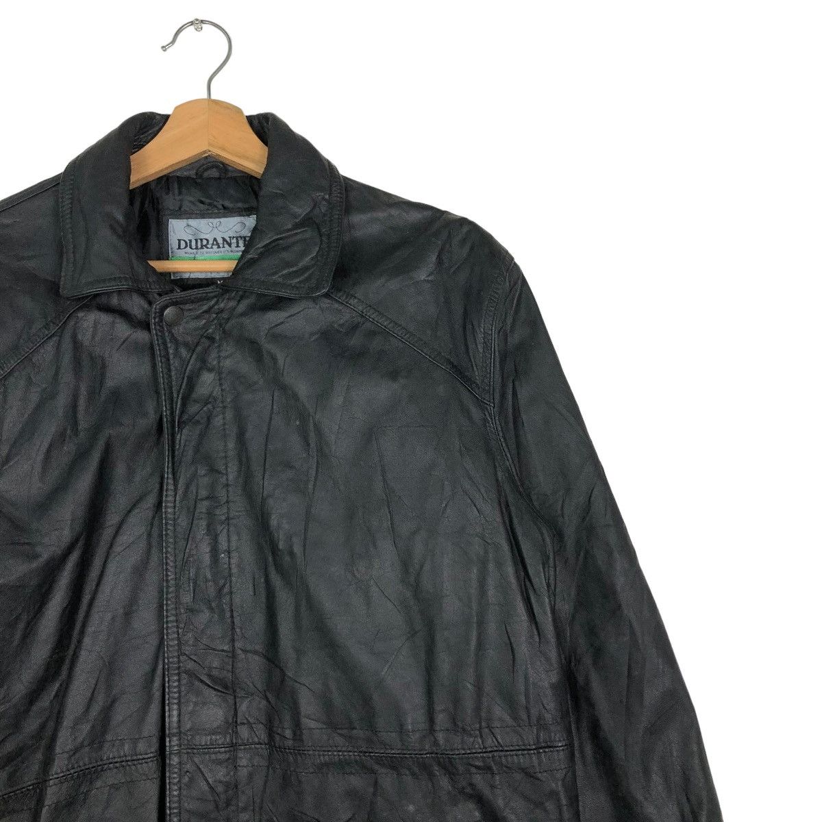 Japanese Brand 🔥VINTAGE BIKER LEATHER JACKET RACER DURANTE JAPAN Size US M / EU 48-50 / 2 - 6 Thumbnail