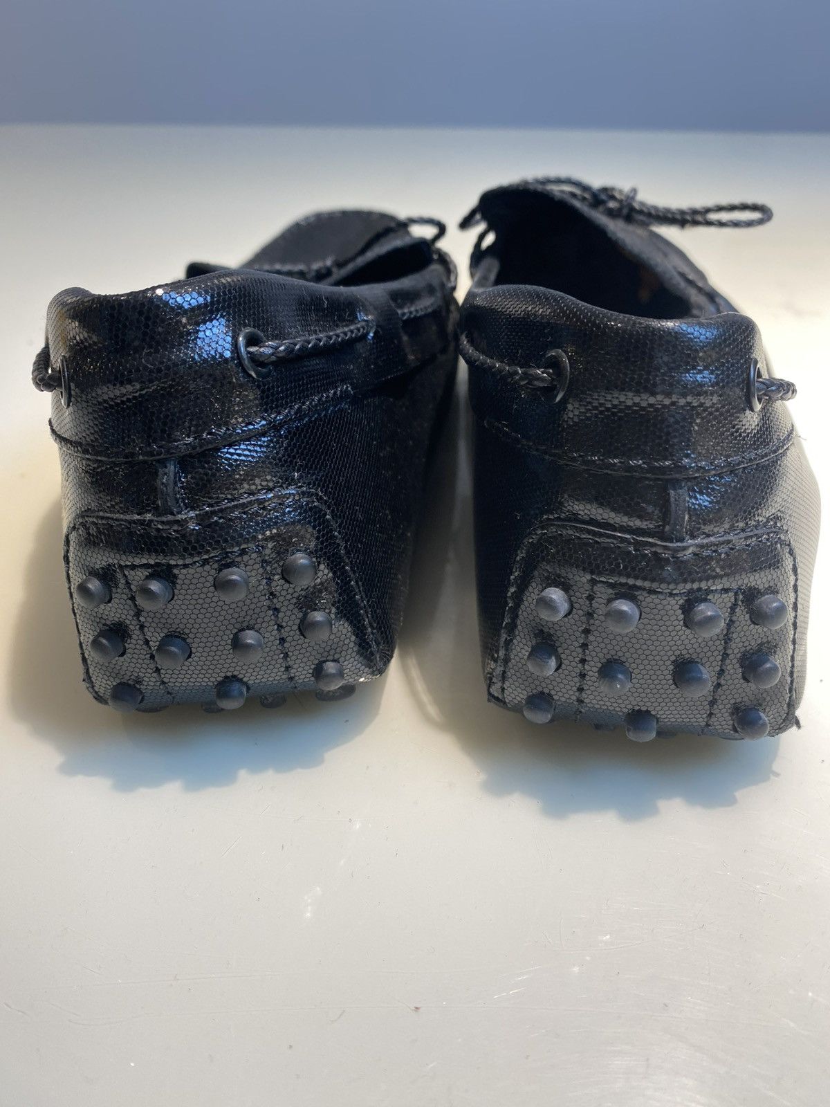 Tod's TODS TEXTURED LEATHER BOW LOAFERS Size US 10.5 / EU 43-44 - 10 Thumbnail