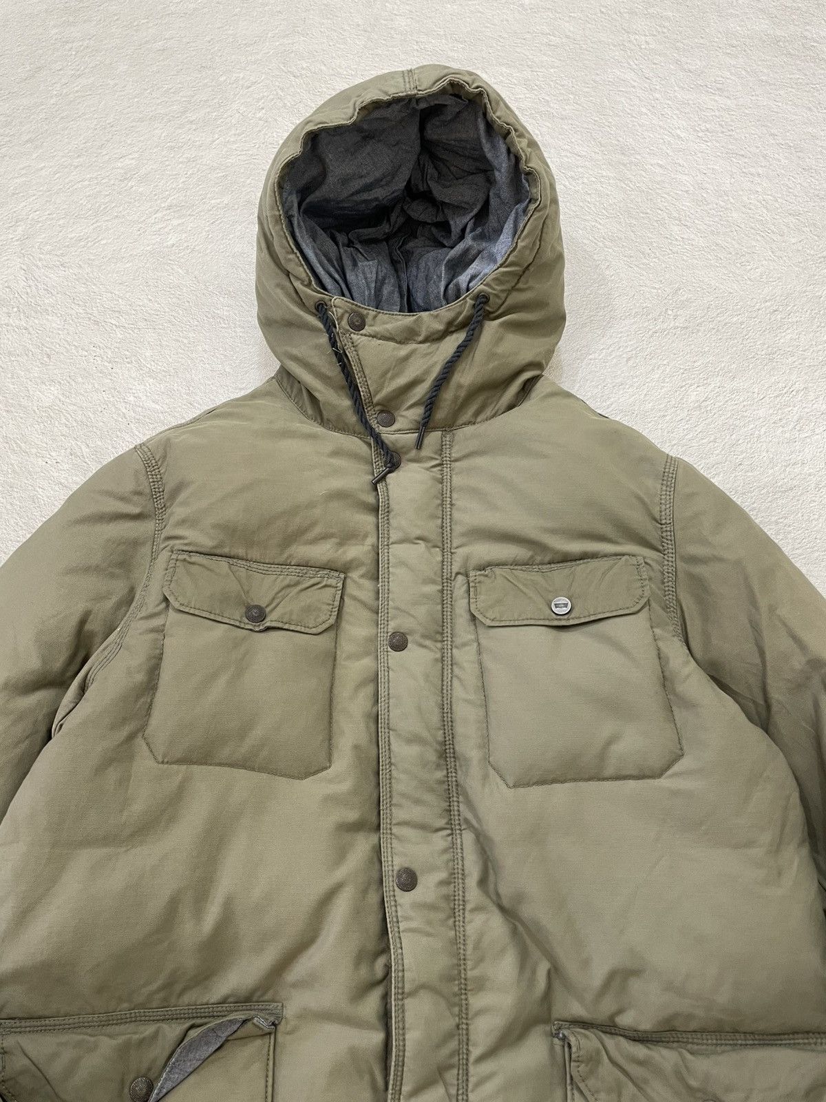 Levi's 2000s Vintage Levi’s Hooded Puffer Winter Parka Jacket Olive Size US XL / EU 56 / 4 - 5 Thumbnail