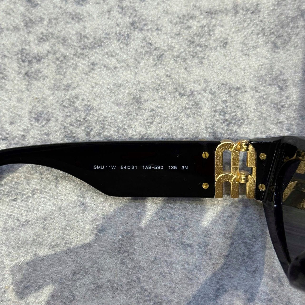 Miu Miu MIU MIU MU 11WS 1AB5S0 Glimpse Sunglasses BLACK Size ONE SIZE - 4 Thumbnail