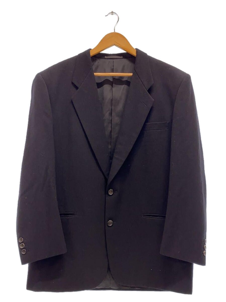 Jacket Tailored Wool Plain 2 Button Inseam Pocket Black