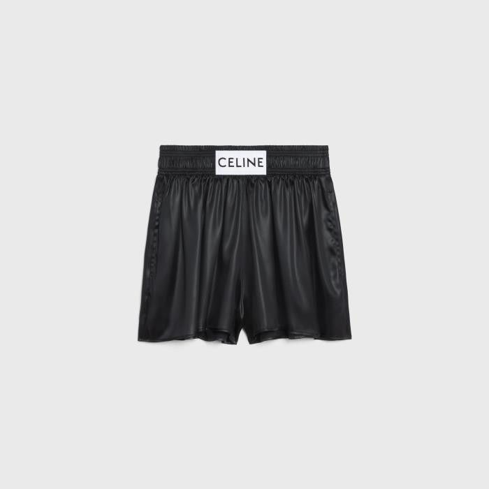 Celine o1w1db11124 Satin Boxer Short in Black Size 28" / US 6 / IT 42 - 1 Thumbnail