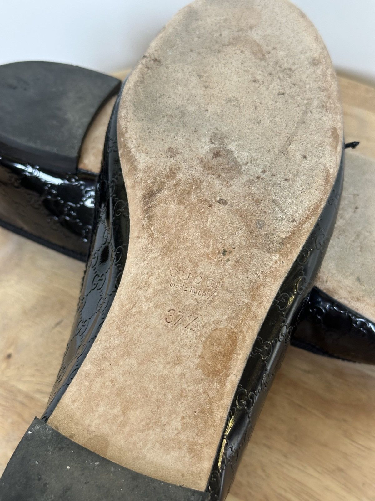 Gucci Gucci Black Microguccissima Patent Leather Ballet Flats Size US 6.5 / IT 36.5 - 10 Thumbnail