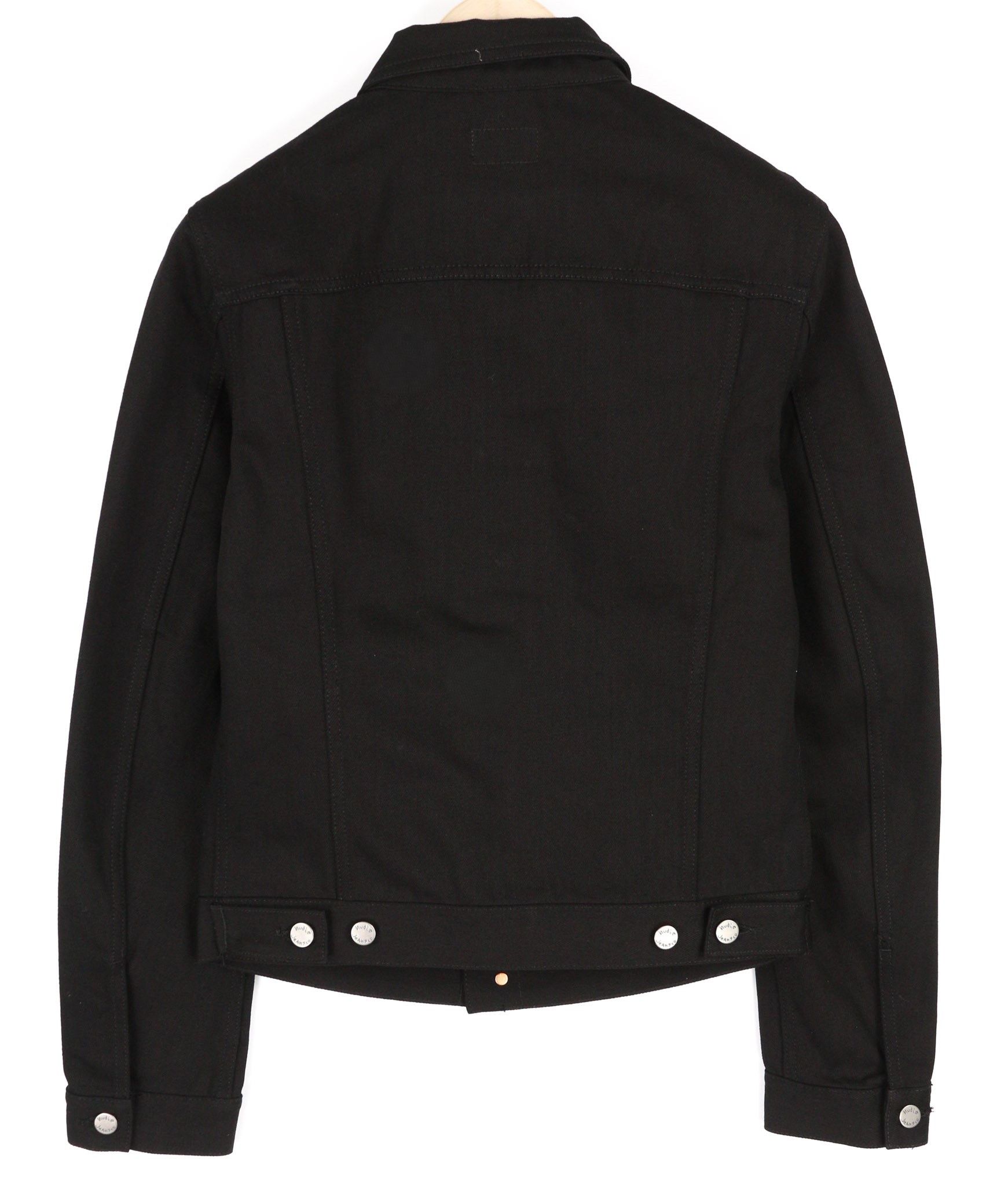 Nudie Jeans KENNY XS Dry Black Polo Neck Denim Jacket 81593 Size US XS / EU 42 / 0 - 2 Thumbnail