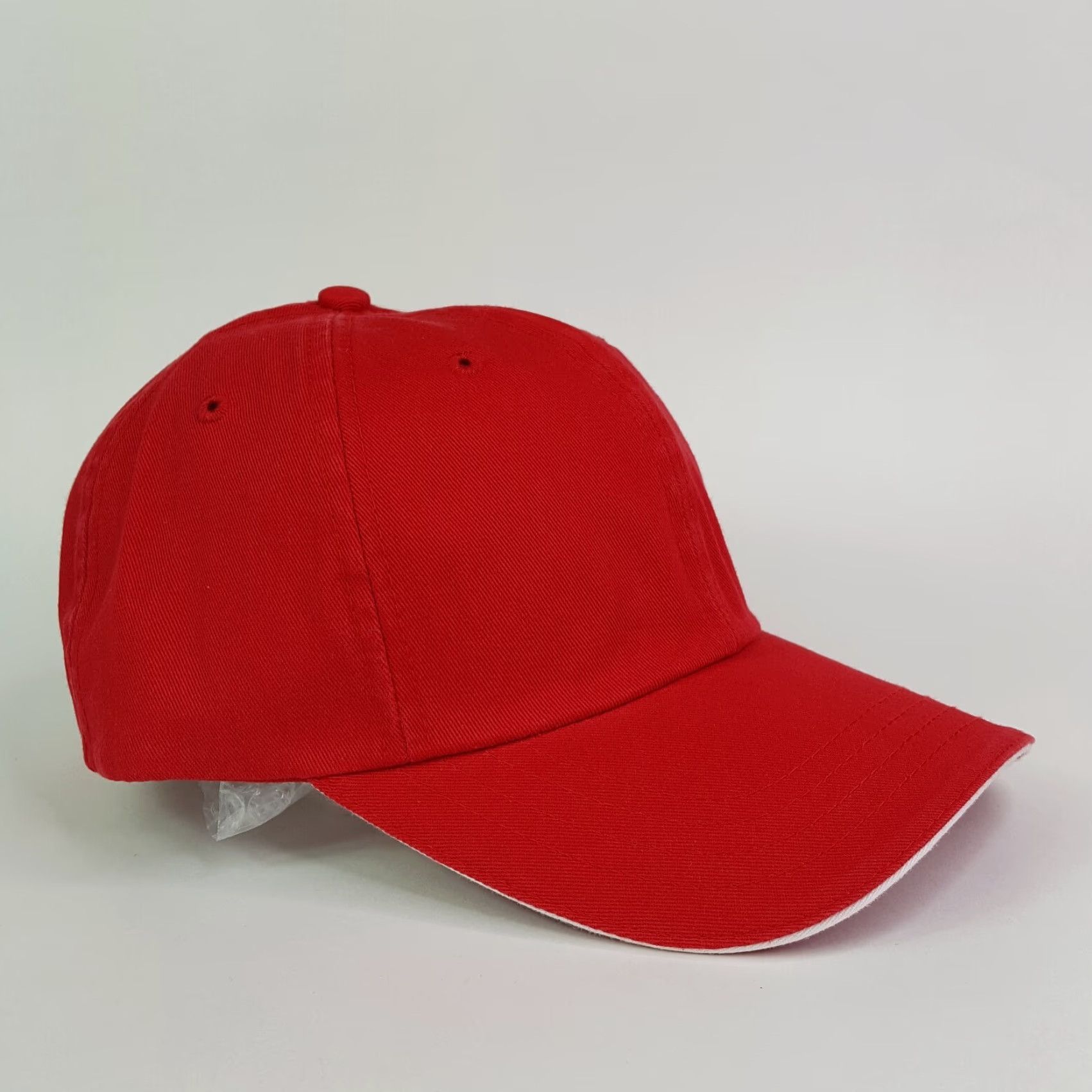 Russell Athletic VINTAGE 90s Russell Athletic Hat - Red Adjustable Twill Baseball Cap - Mens - 12 Pack - Plain Solid Cap Size ONE SIZE - 7 Thumbnail