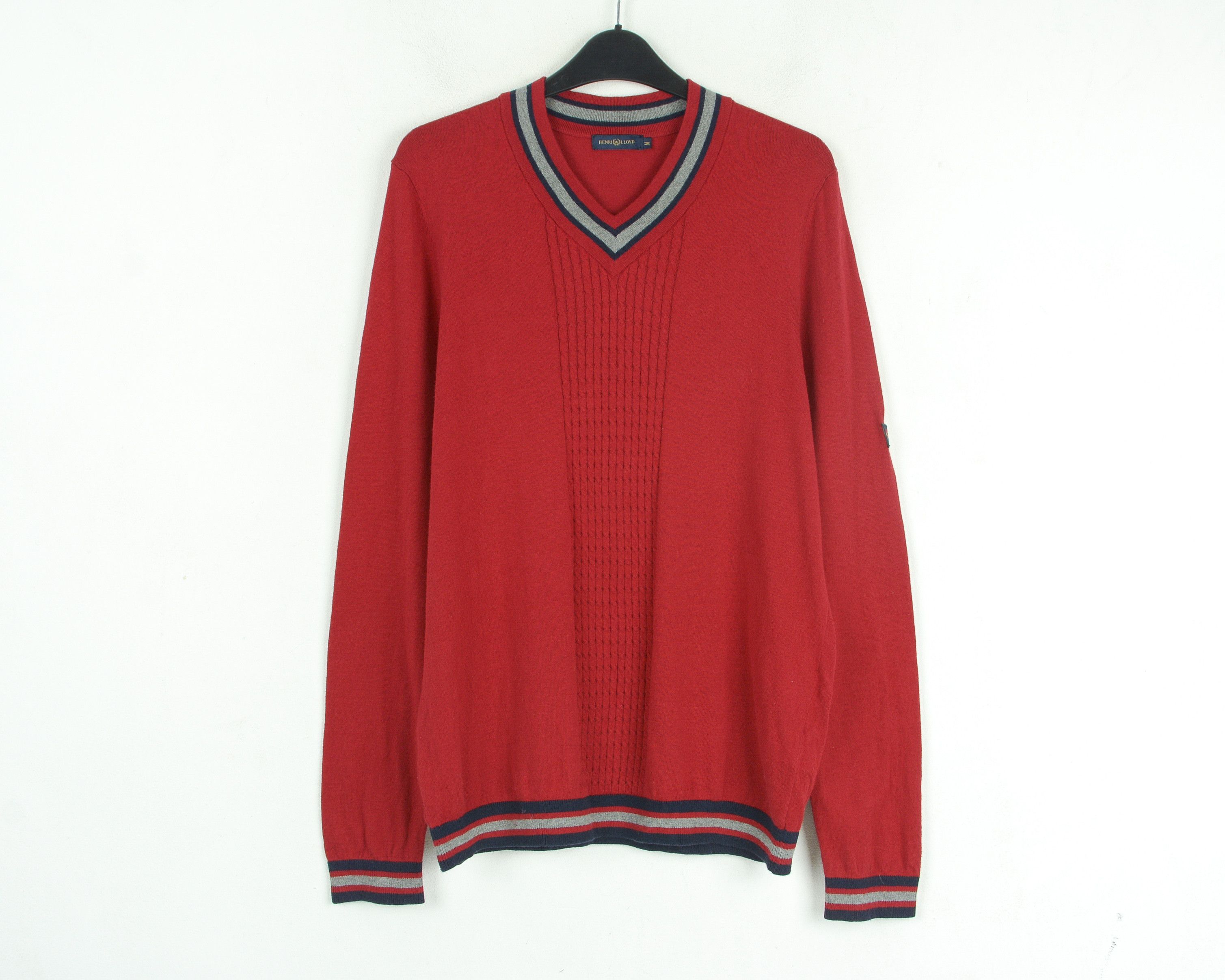 Henri Lloyd Pullover Sweater V-Neck M Jumper Knitwear Casual Cashmere Size US M / EU 48-50 / 2 - 1 Thumbnail