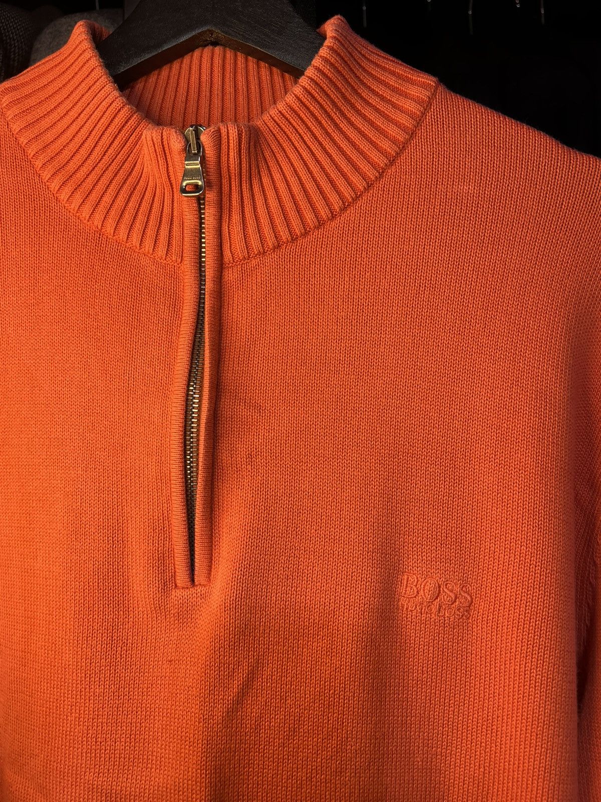Hugo Boss Hugo Boss 1/4 Zip Sweater - Salmon. Size L Size US L / EU 52-54 / 3 - 2 Thumbnail