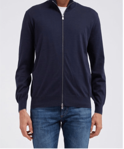 image of Brunello Cucinelli O1W1Db10524 Cardigans In Navy, Men's (Size XL)