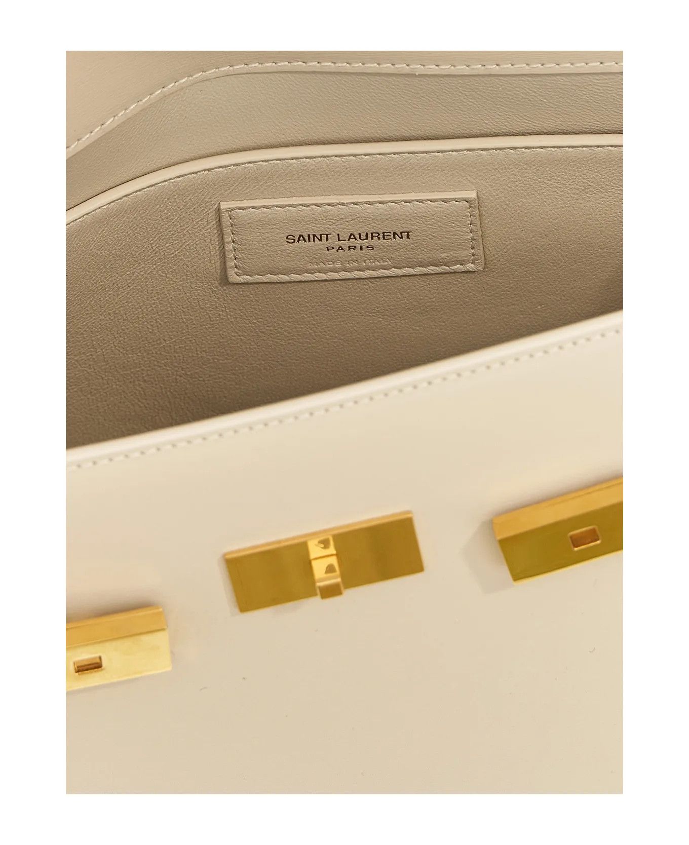 Saint Laurent Paris oc11z0226 579271 Size: OS / Manhattan Shoulder Bag in White Size ONE SIZE - 4 Thumbnail
