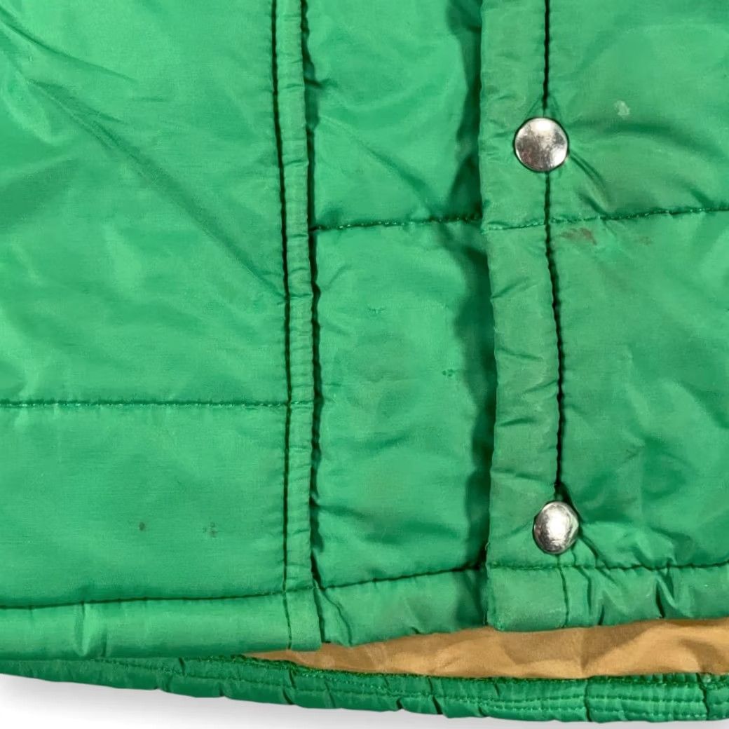 Industrie VINTAGE Unbranded Puffer Vest Shirt Mens LARGE Green 80s USA Quilted Nylon Front Pockets Size US L / EU 52-54 / 3 - 6 Thumbnail