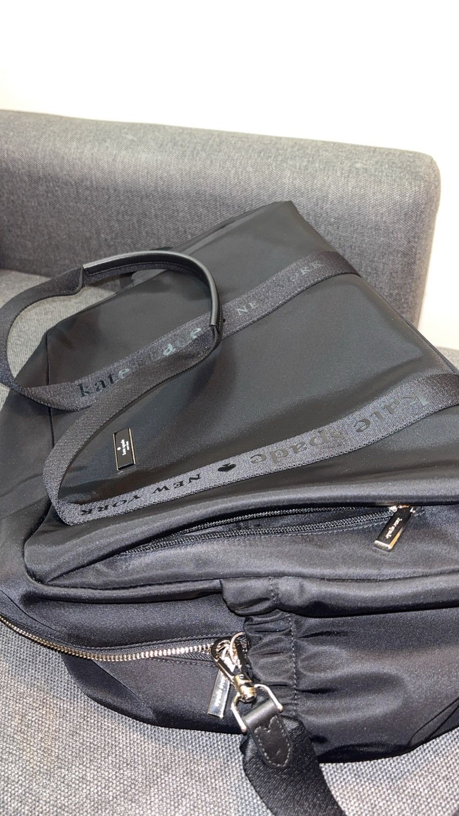 Kate Spade Kate Spade Carter Nylon Large Weekender, Black kate spade Size ONE SIZE - 6 Thumbnail