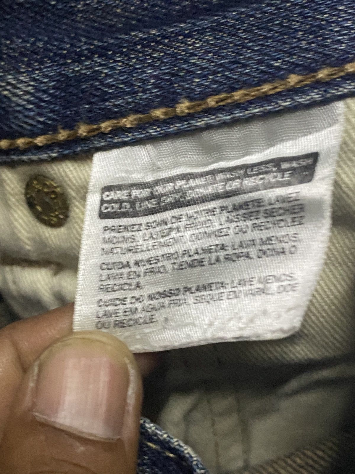 Levi's Vintage Levis 501 Y2K Mud Wash Distressed Slim Fit jeans Size US 32 / EU 48 - 20 Thumbnail