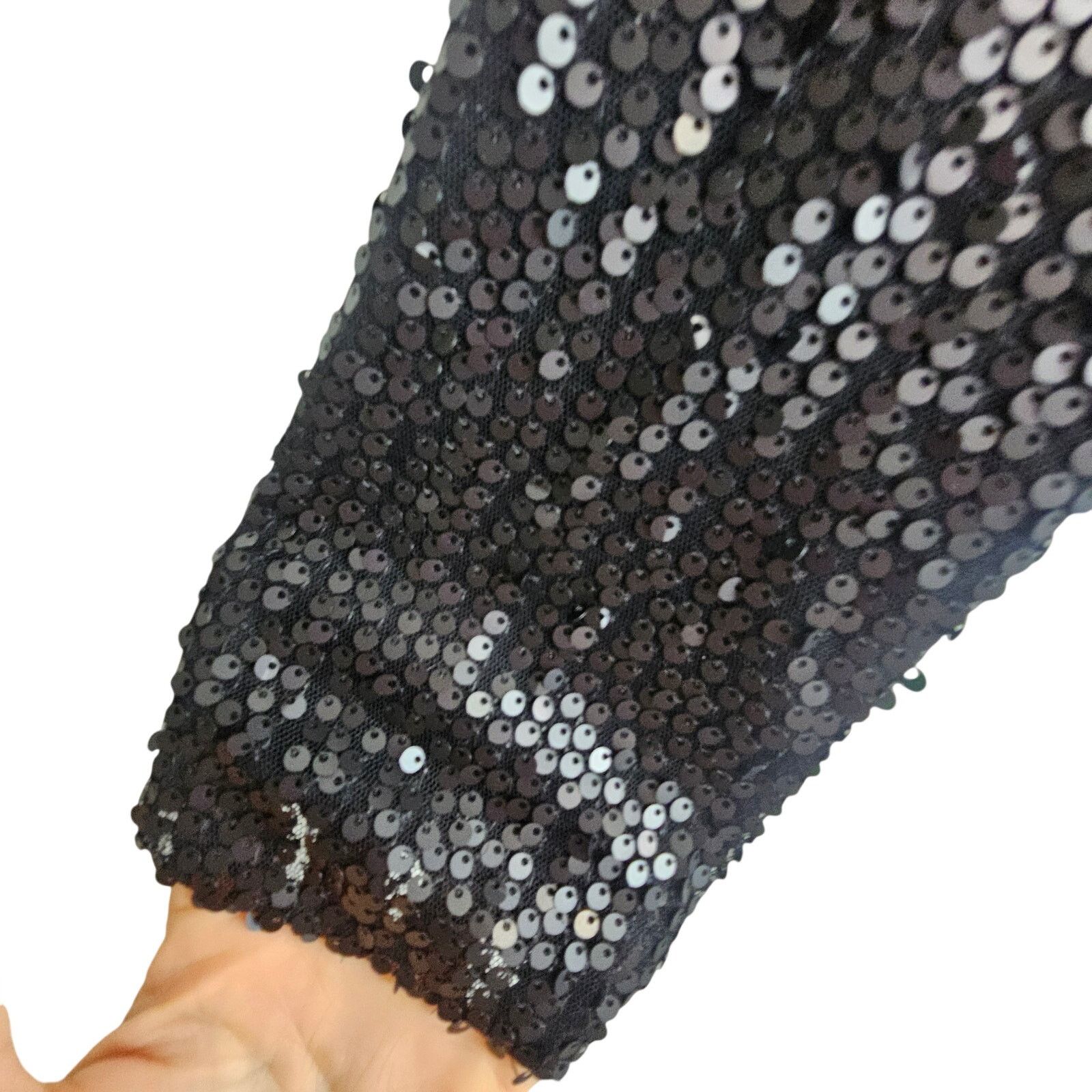 Torrid Torrid Womens Cropped Drape Front Sequin Jacket Plus Size 1X Size XL / US 12-14 / IT 48-50 - 4 Thumbnail