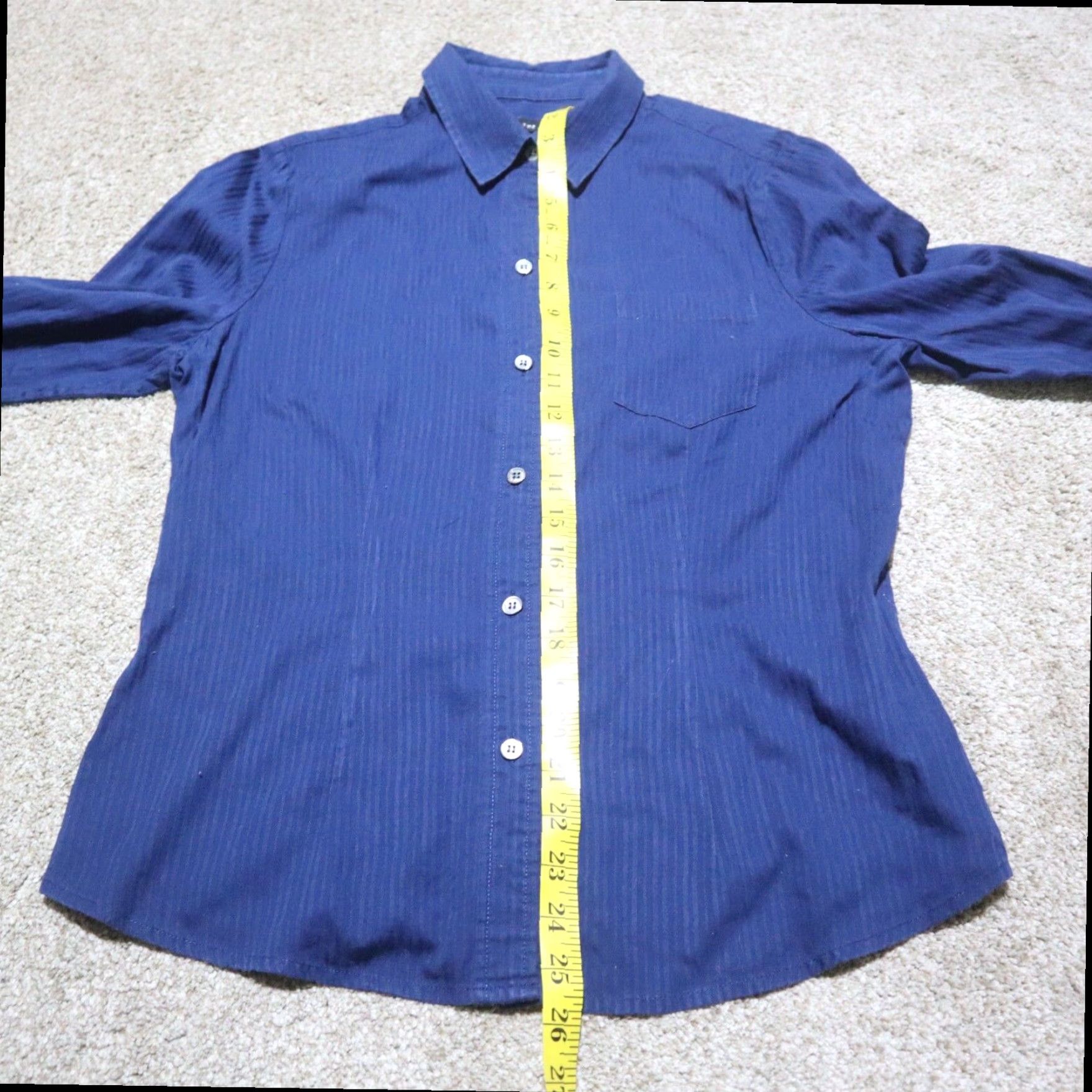 Vintage The Limited Women's Blue Long Sleeve Button-Down Shirt Size L Large Cotton Size L / US 10 / IT 46 - 6 Thumbnail