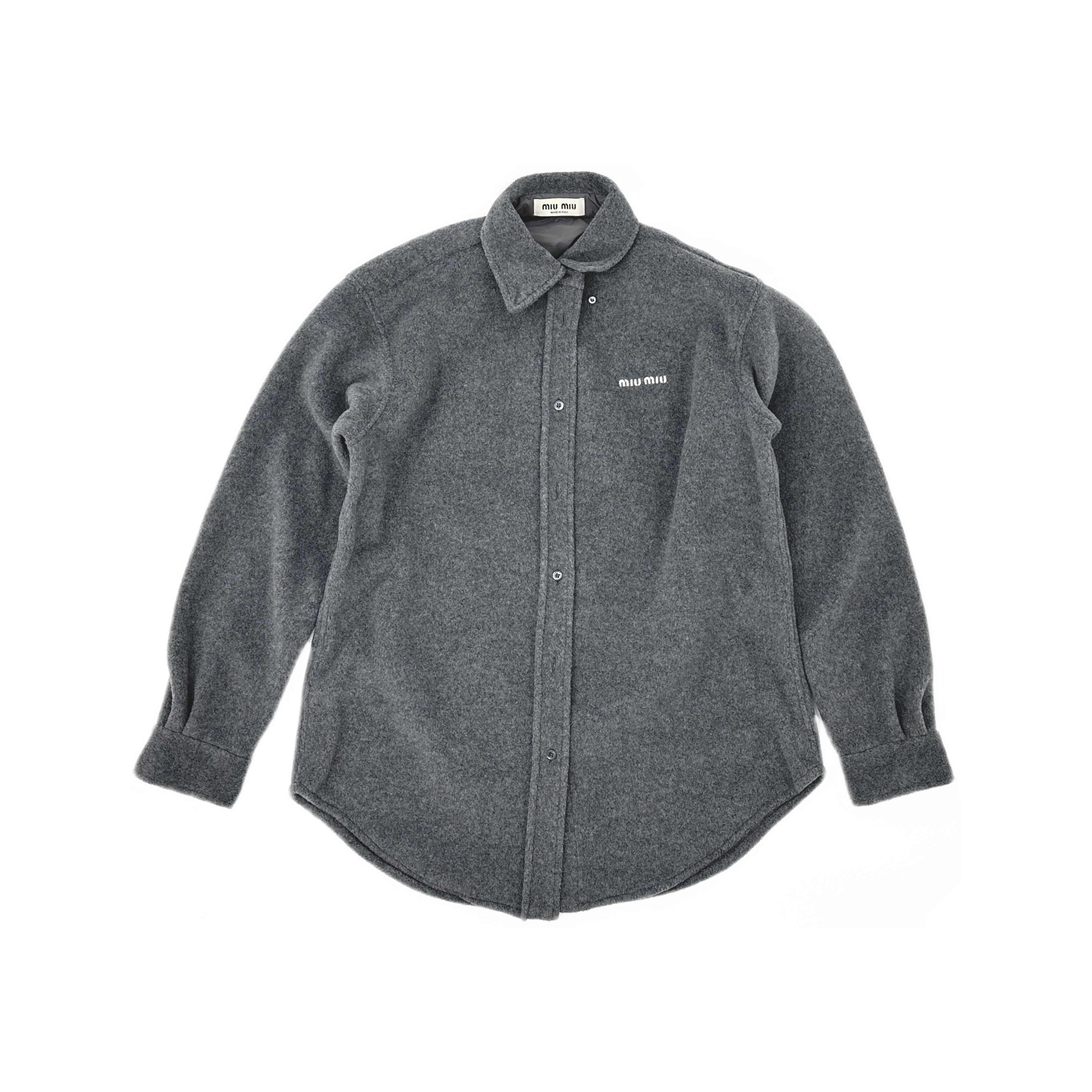 Miu Miu Miu Miu Logo Button Up Shirt Size 36 Size XS / US 0-2 / IT 36-38 - 1 Thumbnail
