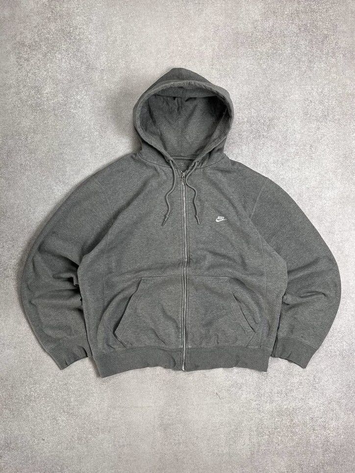 Nike Vintage Nike Swoosh Boxy Zip Hoodie Y2K L Size US L / EU 52-54 / 3 - 1 Thumbnail