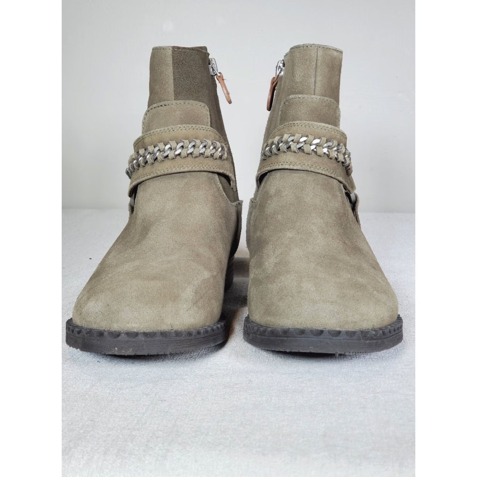 Olive Gentle Souls Kenneth Cole Best Chain Booties Olive Suede Harness Women's US 9 Bootie) Size ONE SIZE - 7 Thumbnail