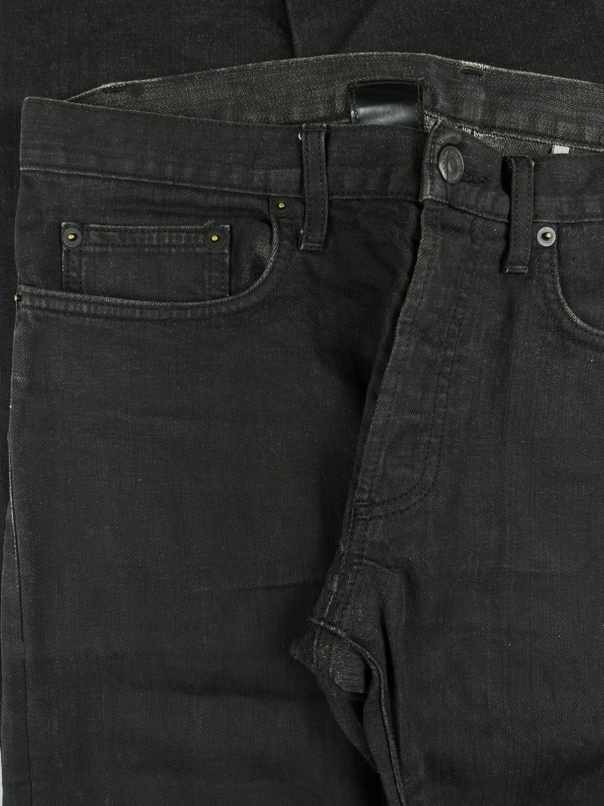 Dior AW08 Dior Homme Waxed Coated Denim Black Size US 30 / EU 46 - 3 Thumbnail