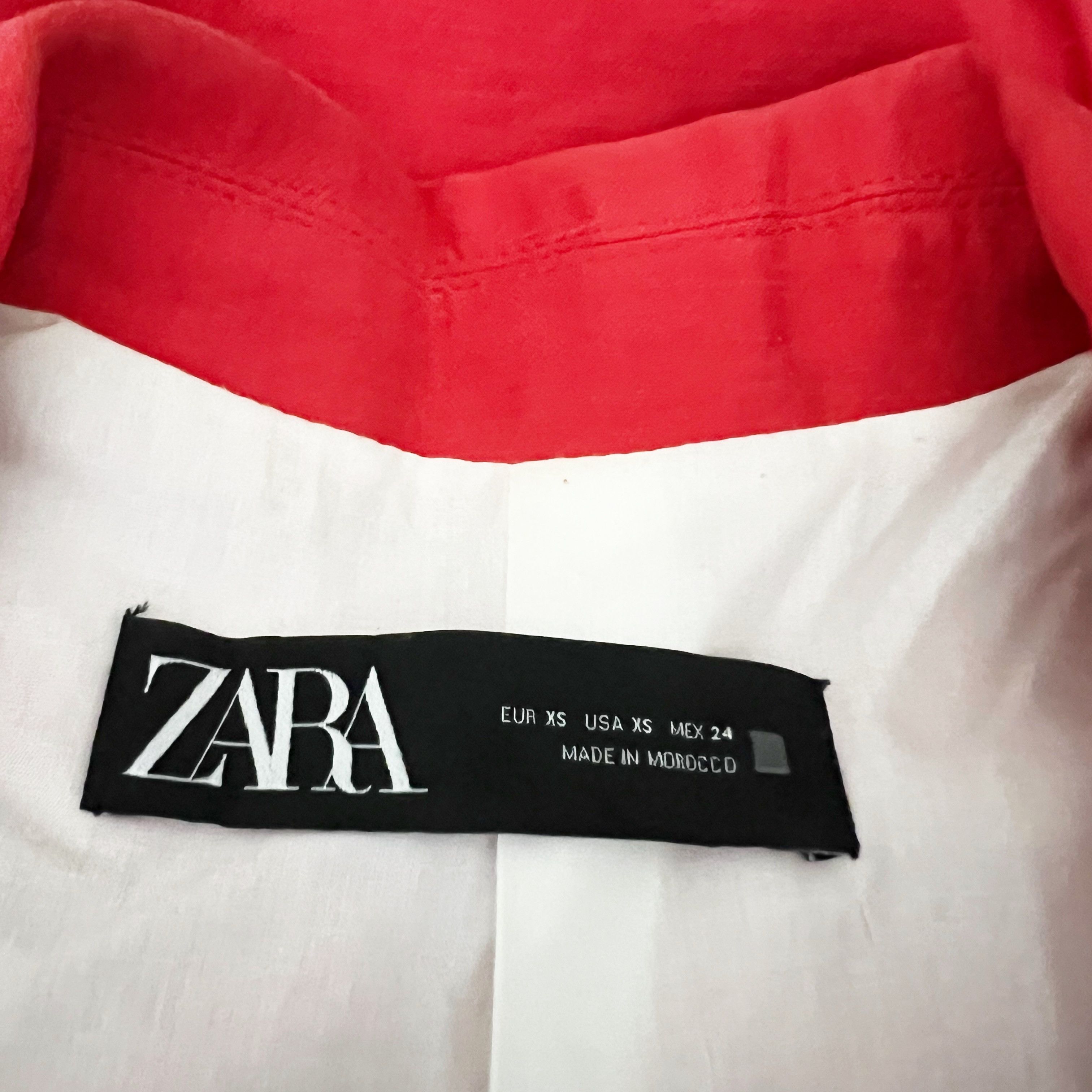 Zara Zara Women's Linen Blend Double Breasted Size XS / US 0-2 / IT 36-38 - 2 Thumbnail