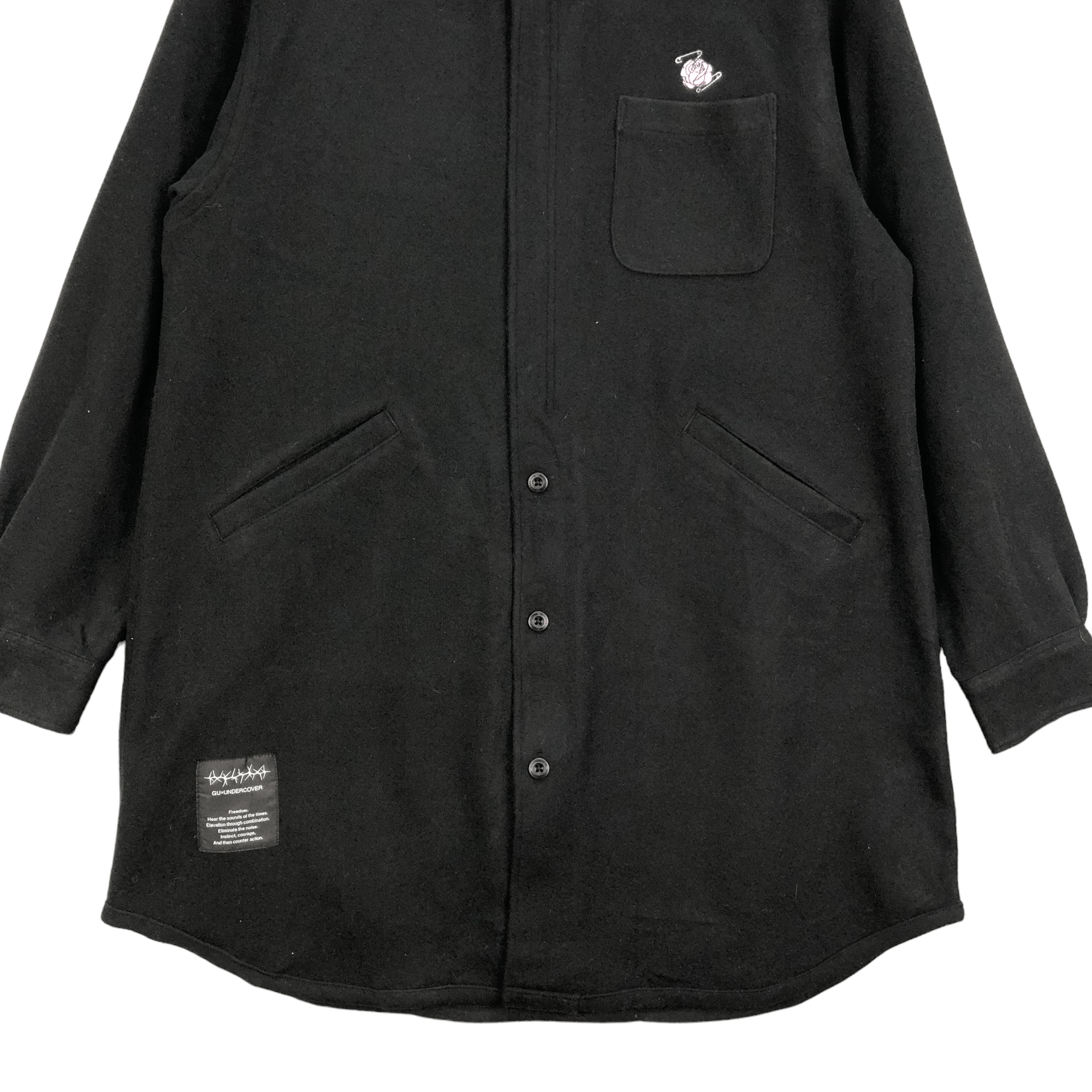 GU × Undercover GU X UNDERCOVER HALF ZIPPER & BUTTON SHIRT JACKET #5096-33 Size US S / EU 44-46 / 1 - 4 Thumbnail