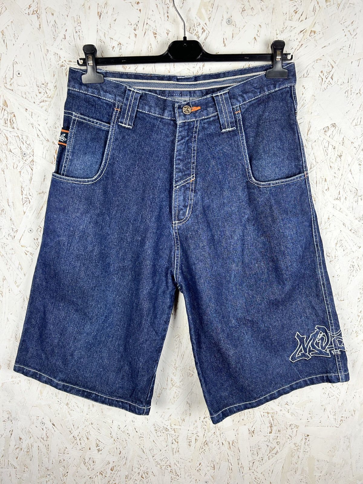 Vintage Vintage Sir Benni Miles Baggy Rap Embroidery Denim Shorts 34 Size US 34 / EU 50 - 5 Thumbnail