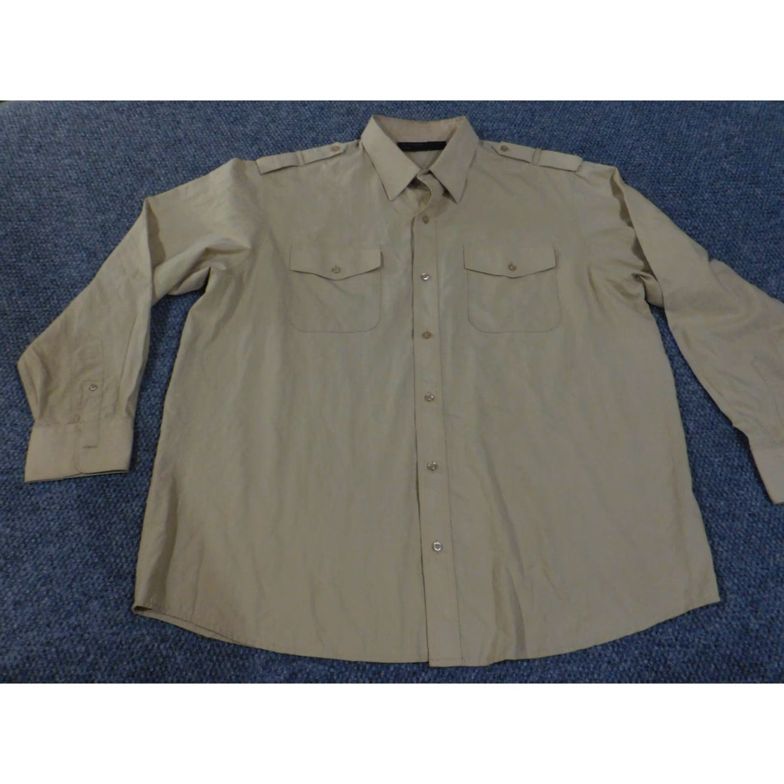 Rocawear Rocawear Shirt 4XL Mens Beige Knit Button-Up Pocket Collared Long Sleeve Retro Vintage Classic 90s Hip-Hop Size US XXL / EU 58 / 5 - 5 Thumbnail