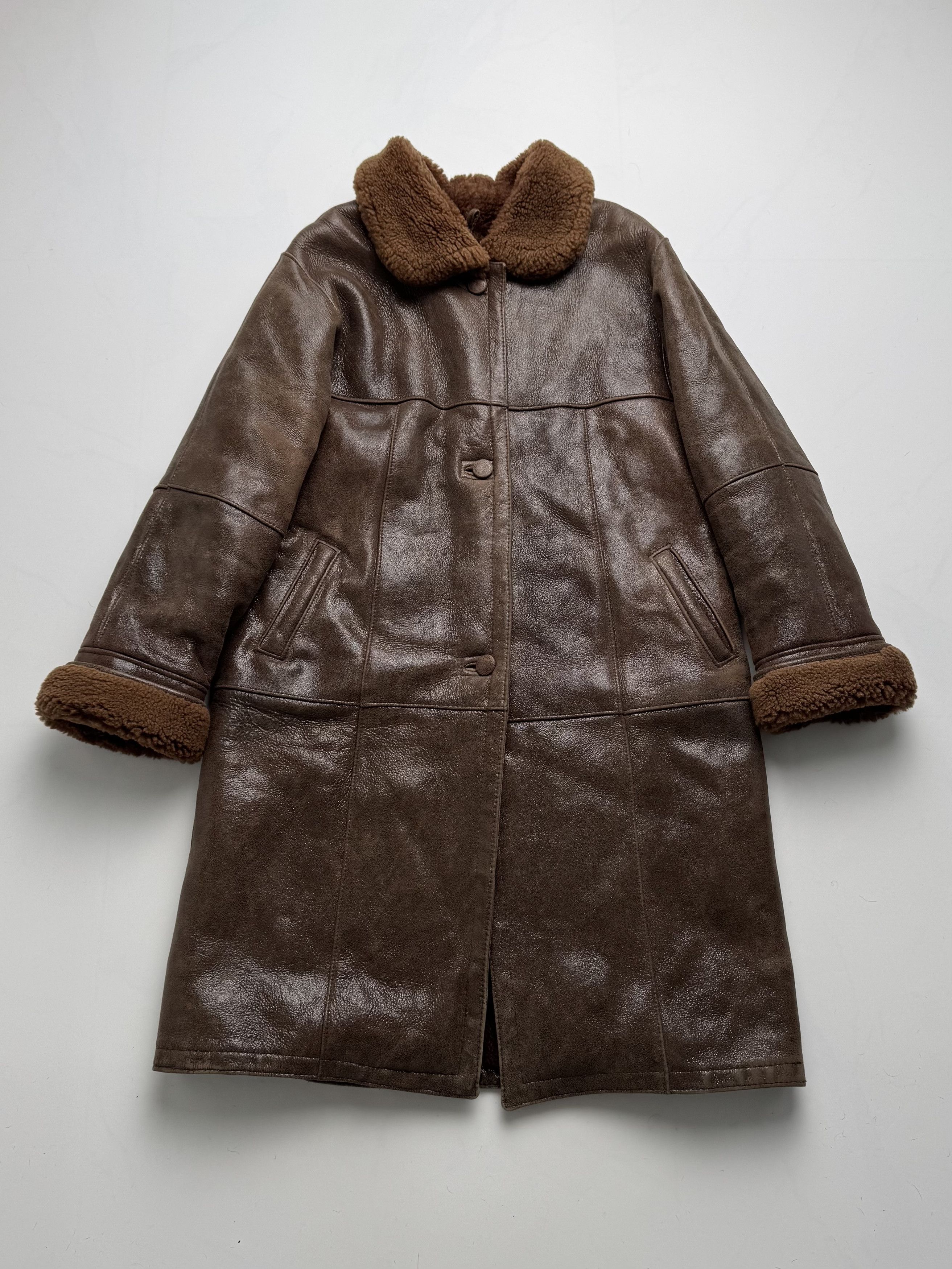 Vintage Vintage Glittered Real Sheepskin Coat B8(V410)E2 Size XL / US 12-14 / IT 48-50 - 1 Thumbnail