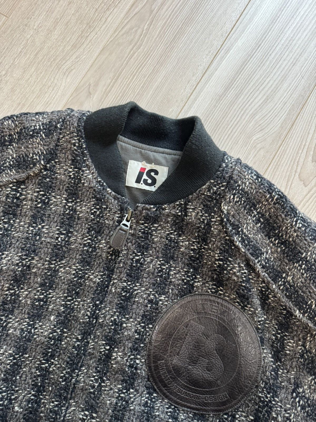 Issey Miyake Issey Miyake x Tsumori Chisato 80s IS TEAM Logo Tweed Jacket Size US M / EU 48-50 / 2 - 11 Thumbnail