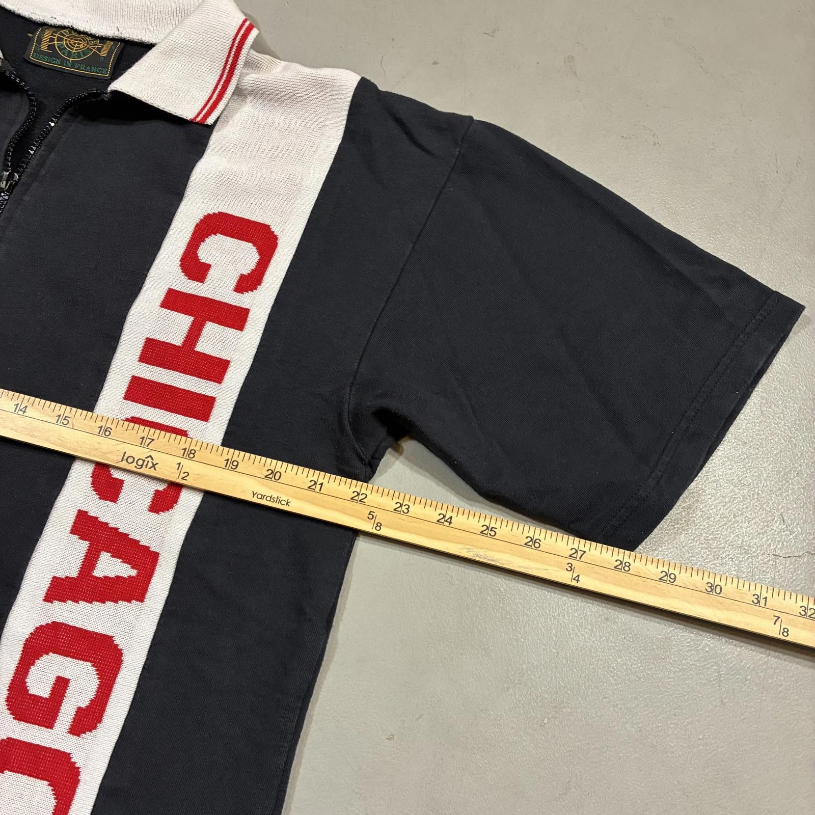 Fotus Vintage 90s Focus Paris Knit Chicago Polo Shirt Size US M / EU 48-50 / 2 - 6 Thumbnail