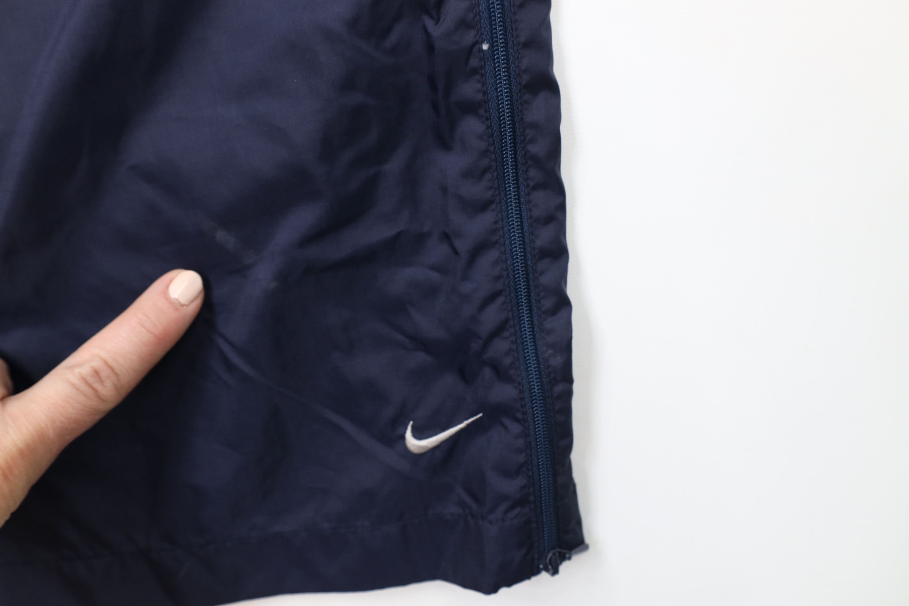 Nike × Vintage Vintage 90s Y2K Nike Mini Swoosh Wide Leg Windbreaker Pants Size US 34 / EU 50 - 5 Thumbnail
