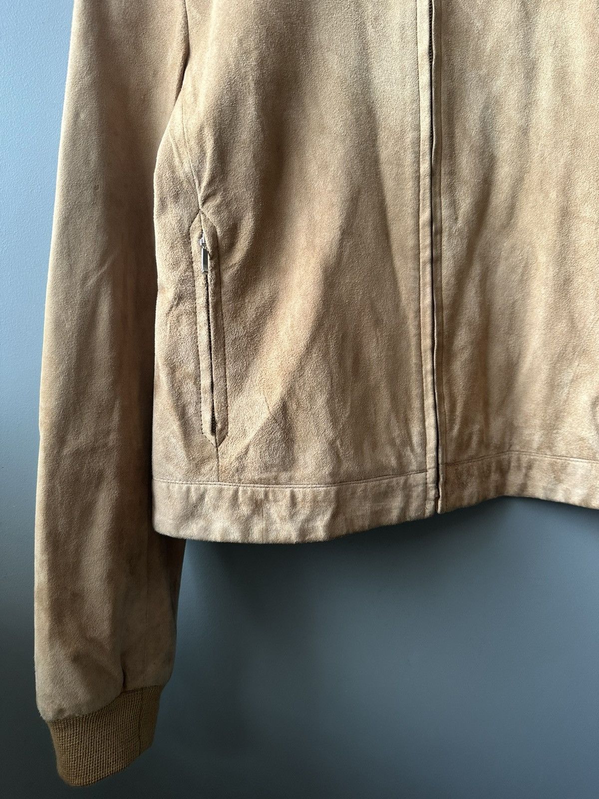Adolfo Dominguez Adolfo Domínguez Suede Bomber Jacket Camel Brown Size S / US 4 / IT 40 - 4 Thumbnail