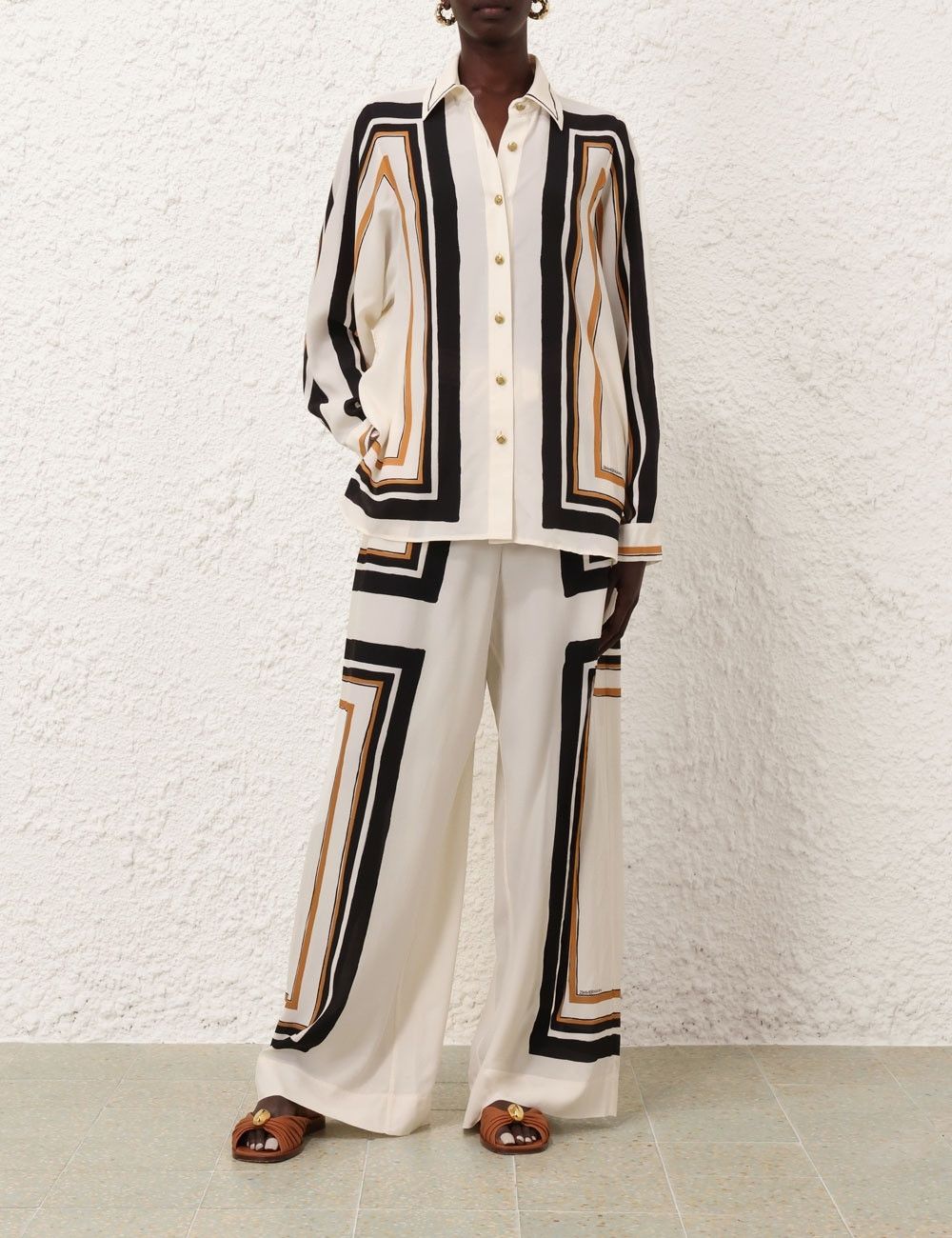 Zimmermann oc11z1025 Draw Waist Pant in Multicolor Size 26" / US 2 / IT 38 - 2 Thumbnail